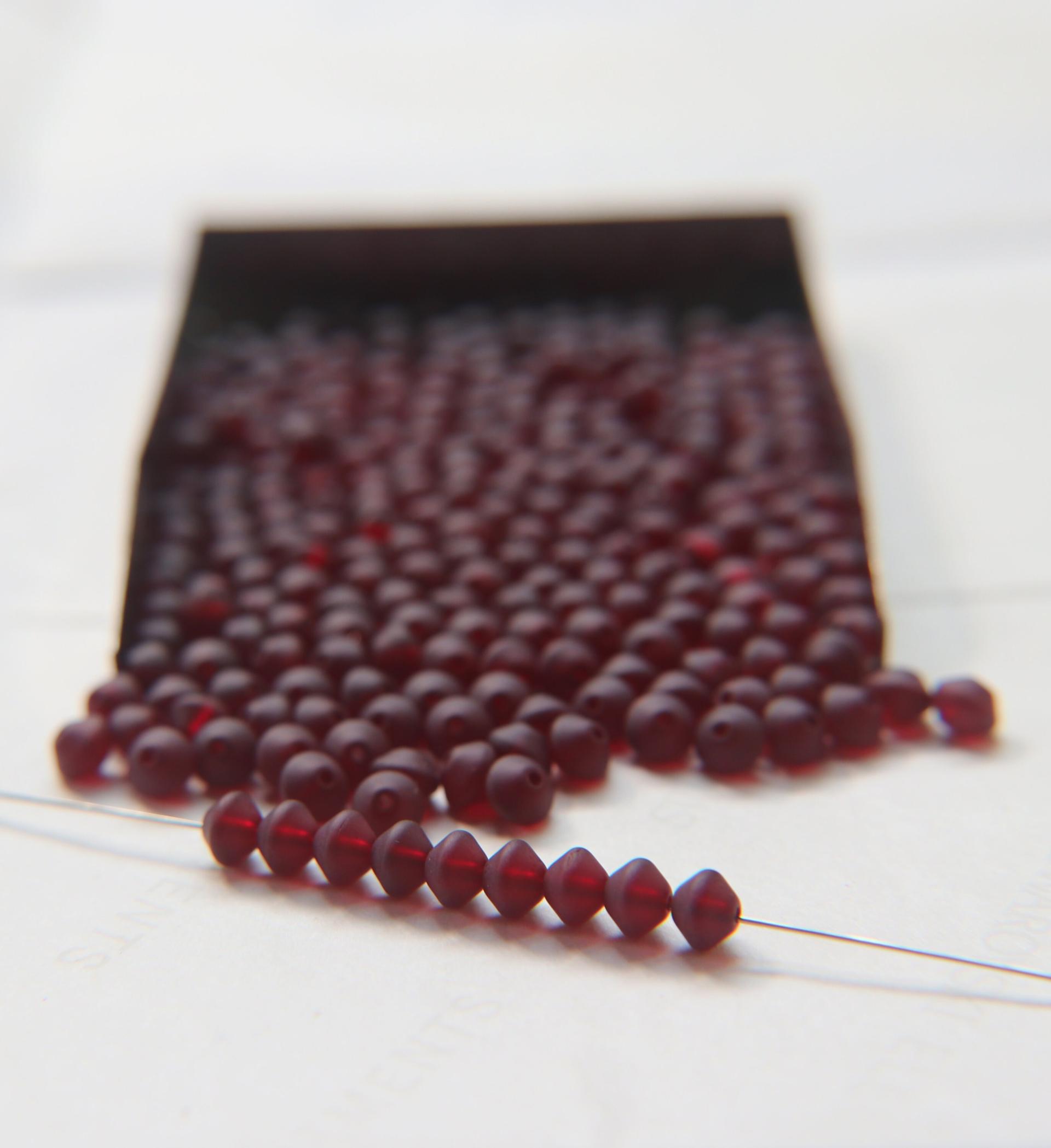 5mm Vintage Swarovski Beads in Matt Crystal / Matt Green / Matt Garnet 24/72/144/432/720 Pieces jewelry making beads, rare vintage findings