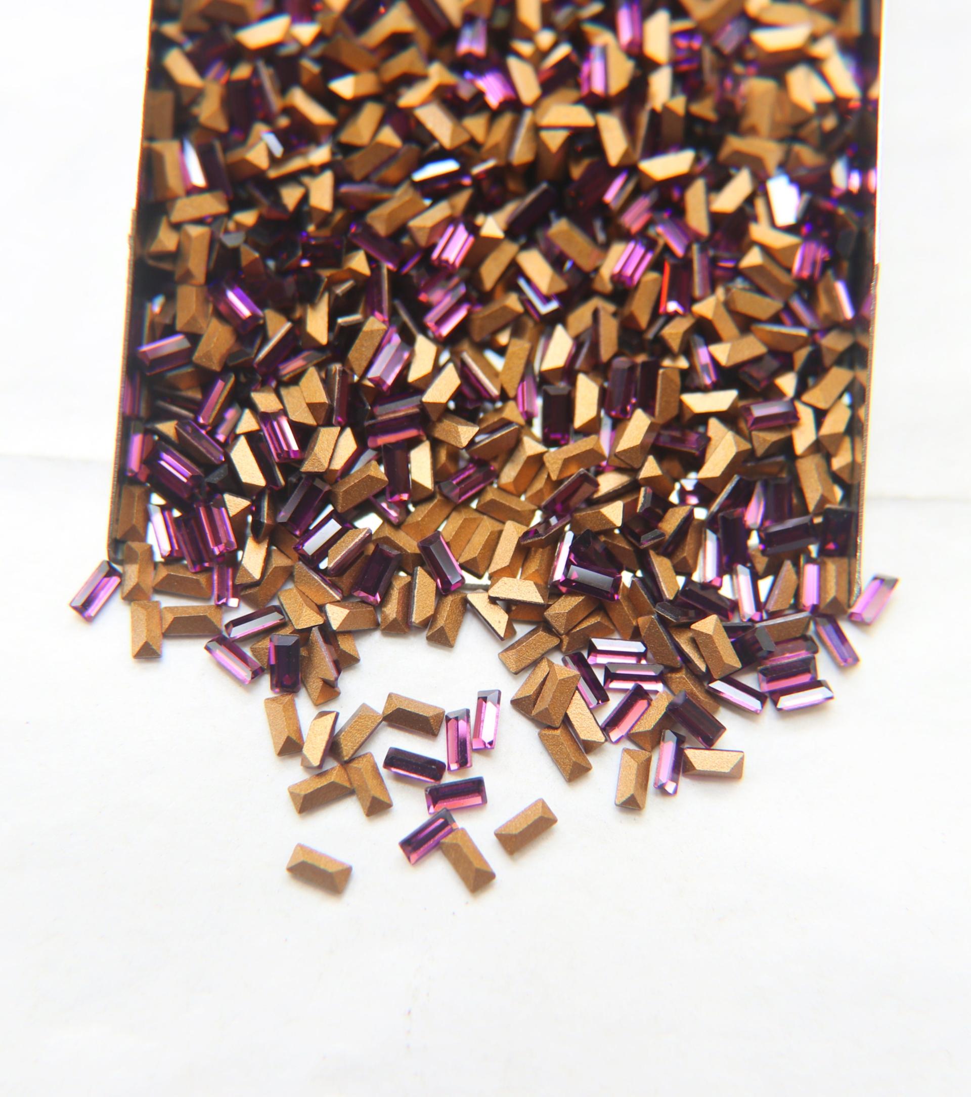 Swarovski 4501 Amethyst Baguette Fancy Stone 4mm x 2mm 12/36/144/432/720 Pieces gemstones, jewlery making, color zirconium