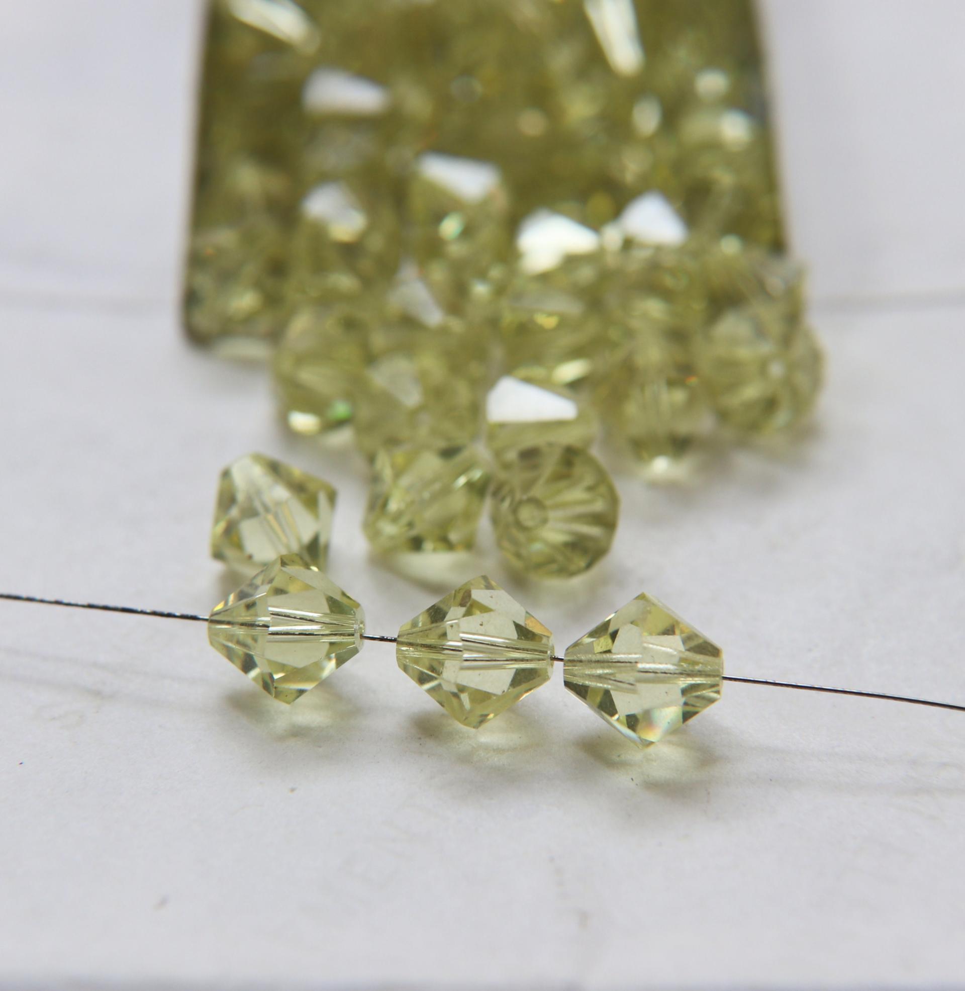 10 MM Jonquil Vintage Swarovski Bicone Beads 12/36/72/144/288 Pieces Haute couture embellishments, premium beads, vintage