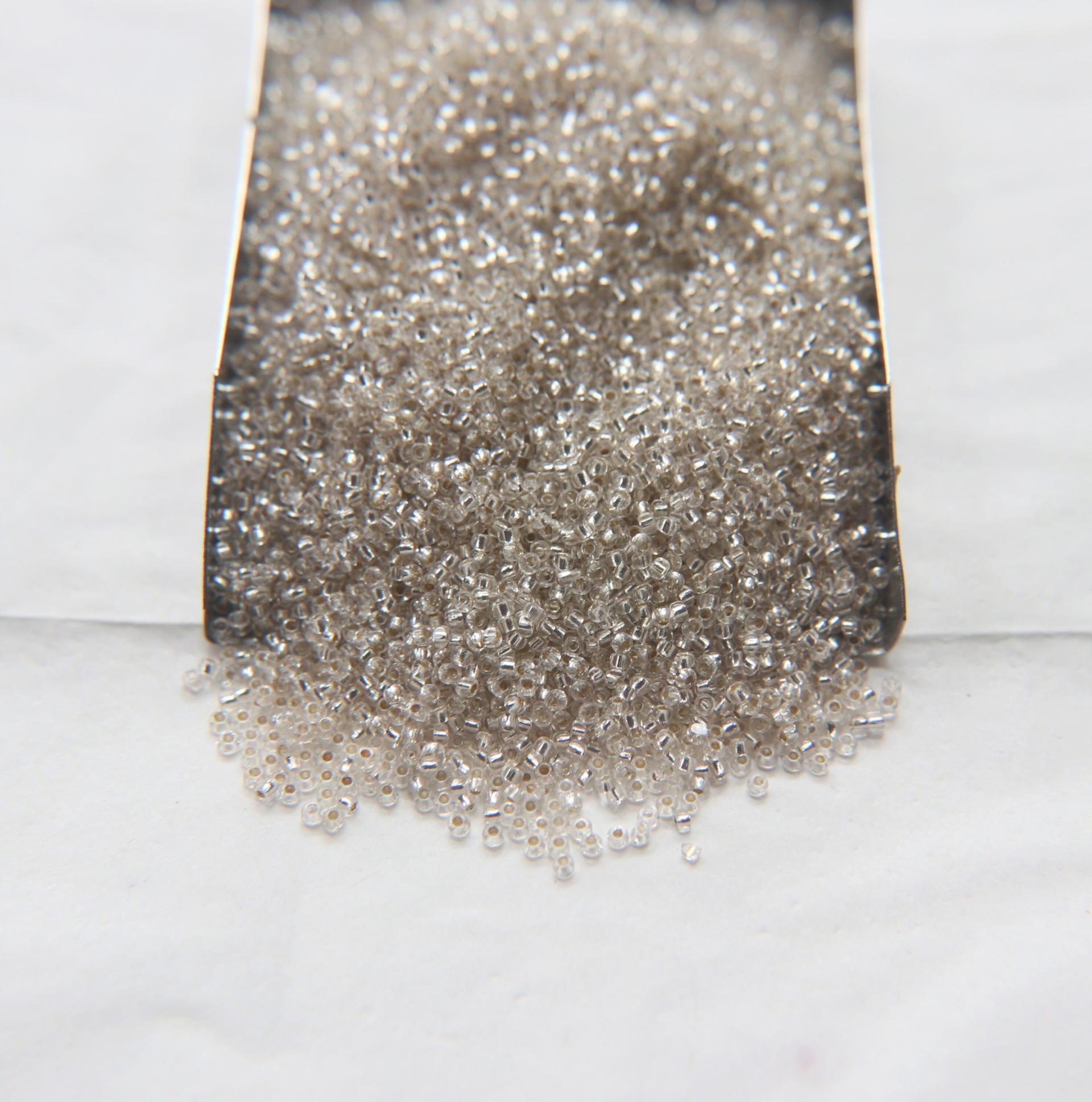 11/0 Charlotte true Cut Beads Crystal Silver Lined 10/20/50/250/500 Grams PREMIUM SEED Beads, Native supply