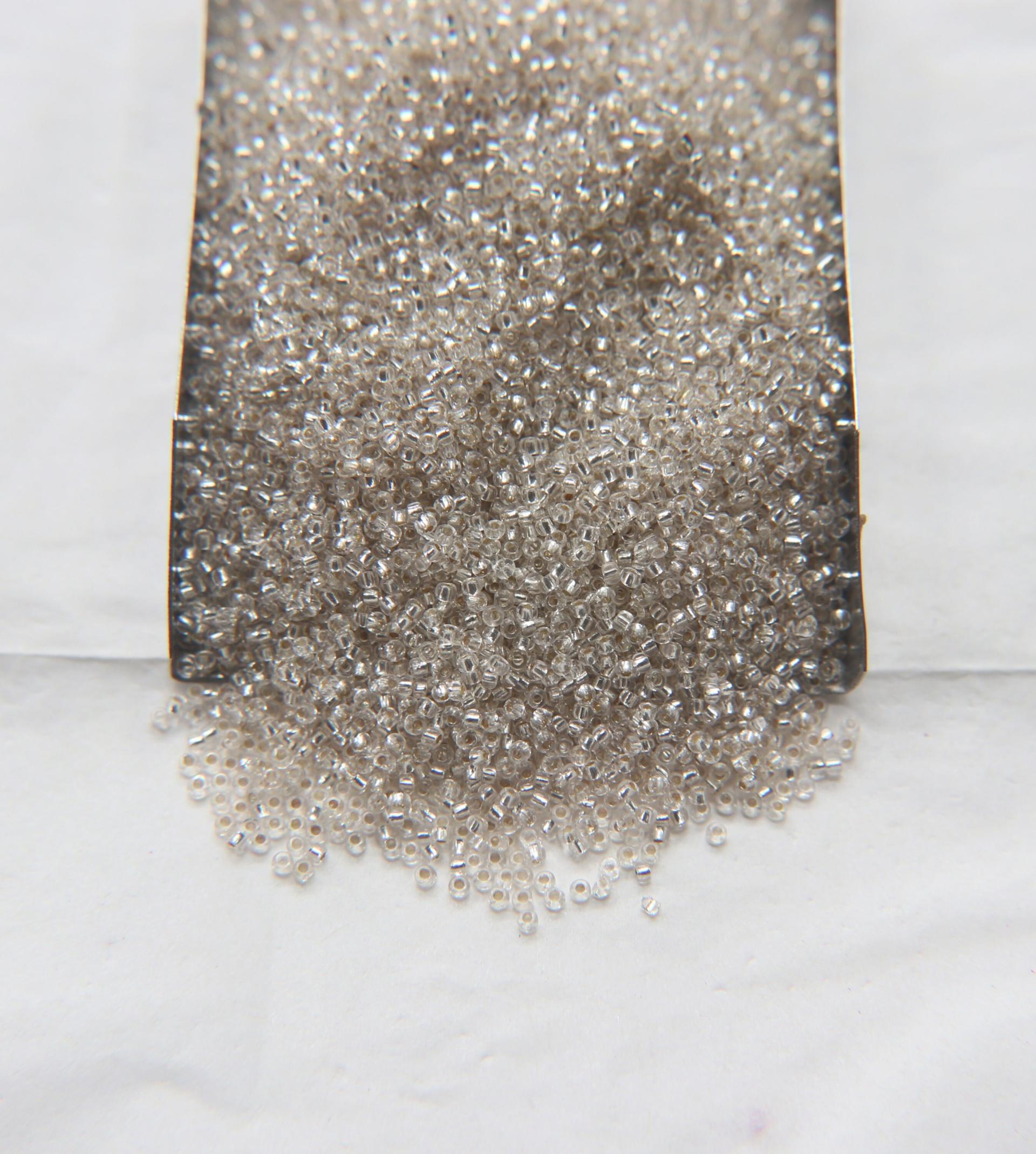 11/0 Charlotte true Cut Beads Crystal Silver Lined 10/20/50/250/500 Grams PREMIUM SEED Beads, Native supply