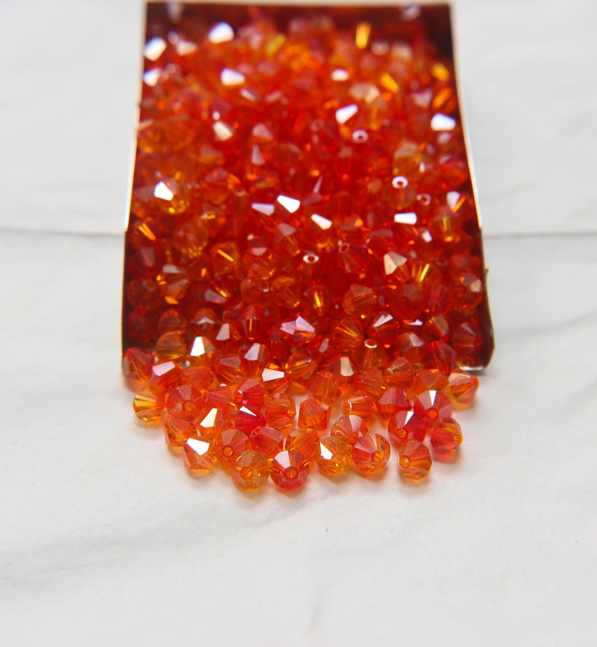 5mm Fireopal Shimmer Swarovski Bicone beads Cuts 12/36/72/144/432/720 Pieces VINTAGE SWAROVSKI, jewelry making, embroidery materials, craft