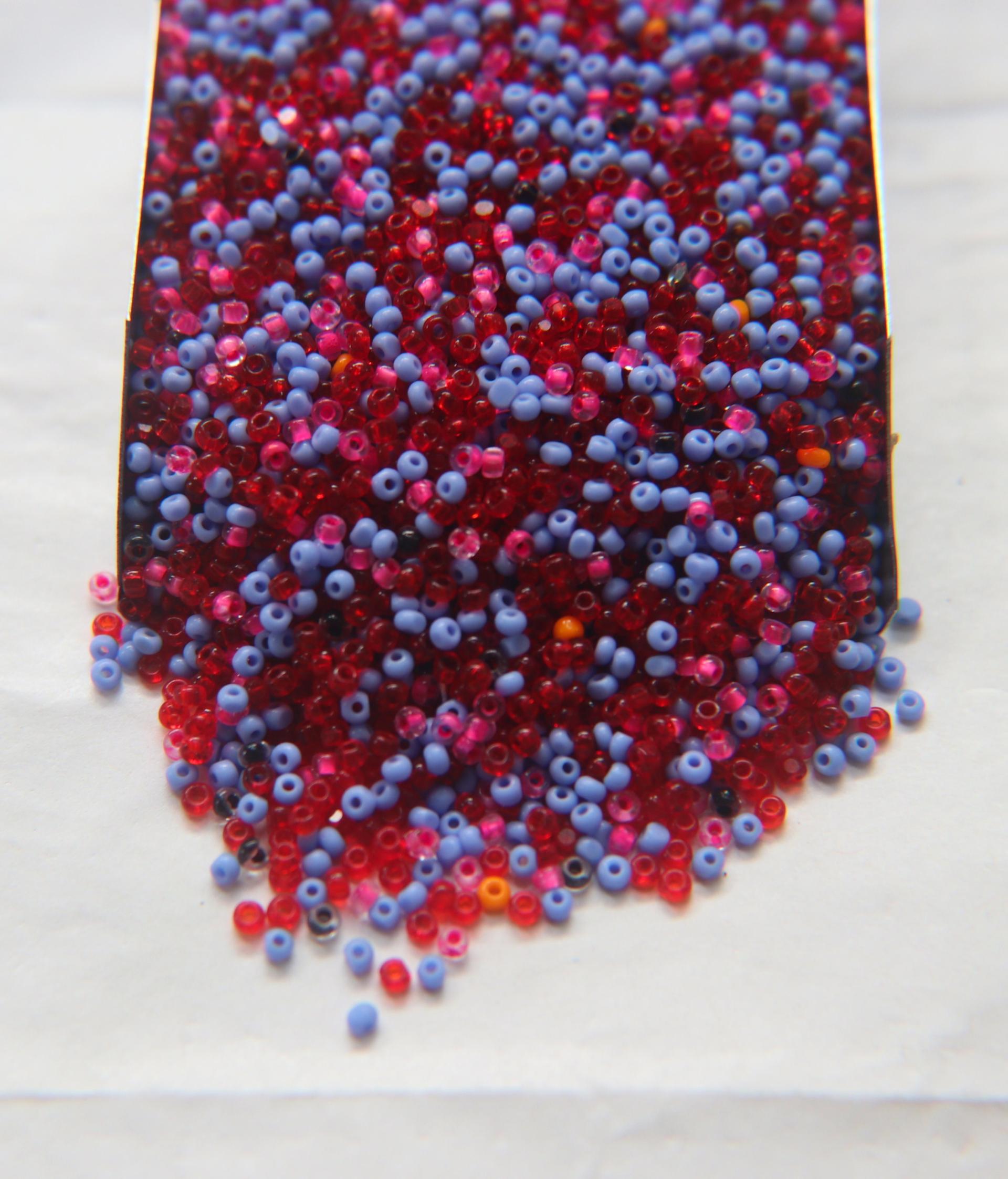 11/0 Charlotte Cut Beads Larkspur Mixes 10/20/50/250/500 Grams (10 Grams 1300 Pieces) embroidery materials, jewelry making, vintage beads