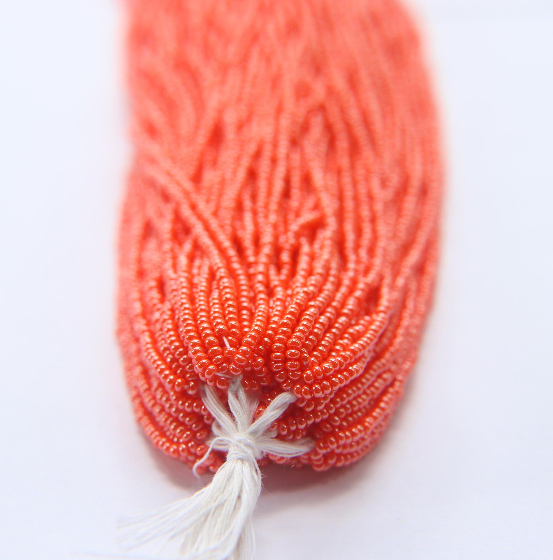 11/0 Czech Seed Bead Orange Opaque Luster 1/5/25/50/100 Full hanks Preciosa Ornella loose beads, mix beads, embroidery materials, NATIVE