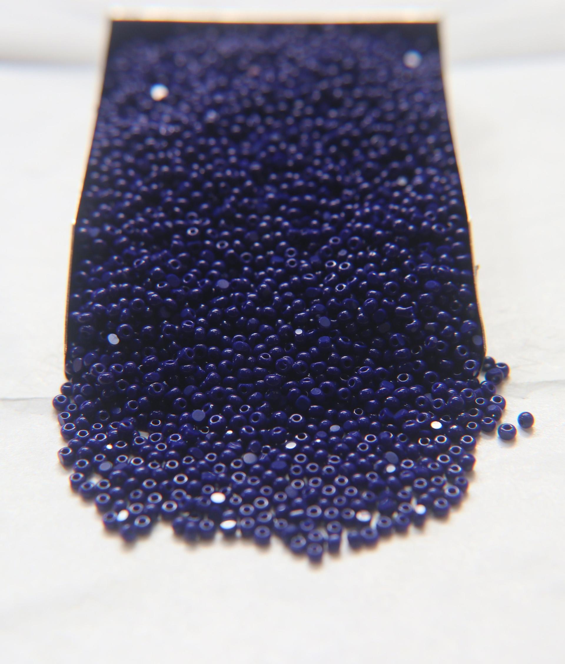 11/0 Charlotte true Cut Beads 33070 Deep Blue Opaque 10/20/50/250/500 Native Supply