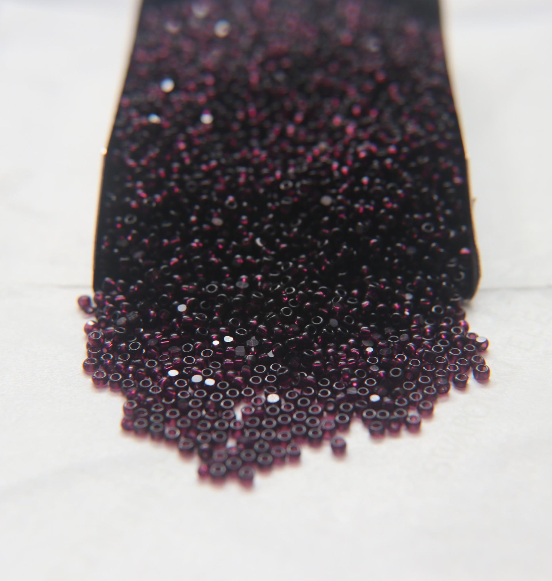 11/0 Charlotte true Cut Beads 20080 Transparent Deep Amethyst 10/20/50/250/500 Grams PREMIUM SEED BEADS, embroidery materials, purple beads