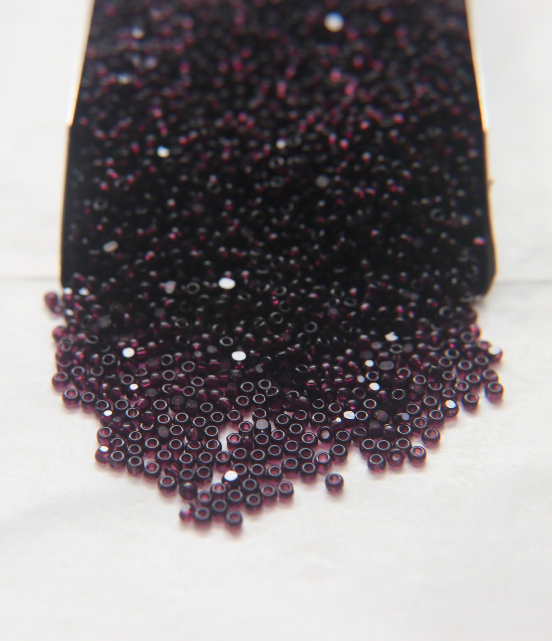 11/0 Charlotte true Cut Beads 20080 Transparent Deep Amethyst 10/20/50/250/500 Grams PREMIUM SEED BEADS, embroidery materials, purple beads