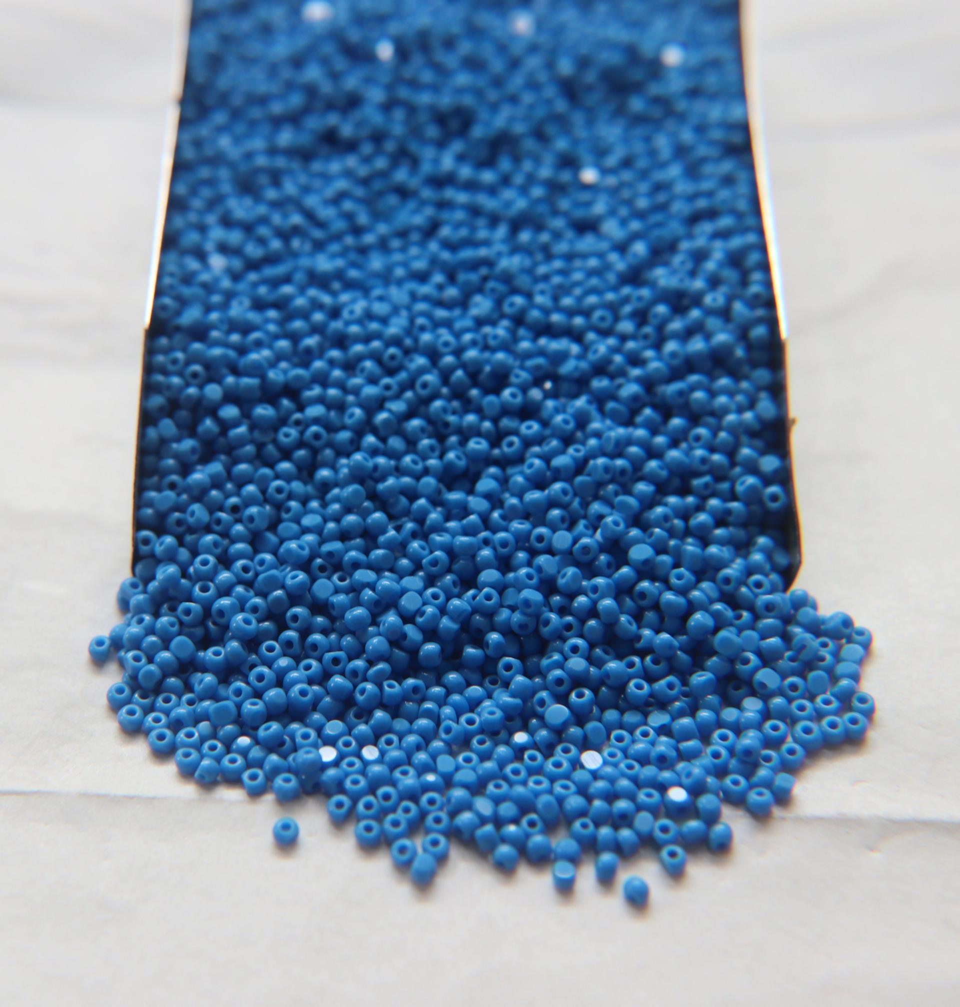 11/0 Charlotte Cut Beads 63080 Opaque Deep Turquoise Blue 10/20/50/250/500 Grams PREMIUM SEED Beads, Native vintage supplies