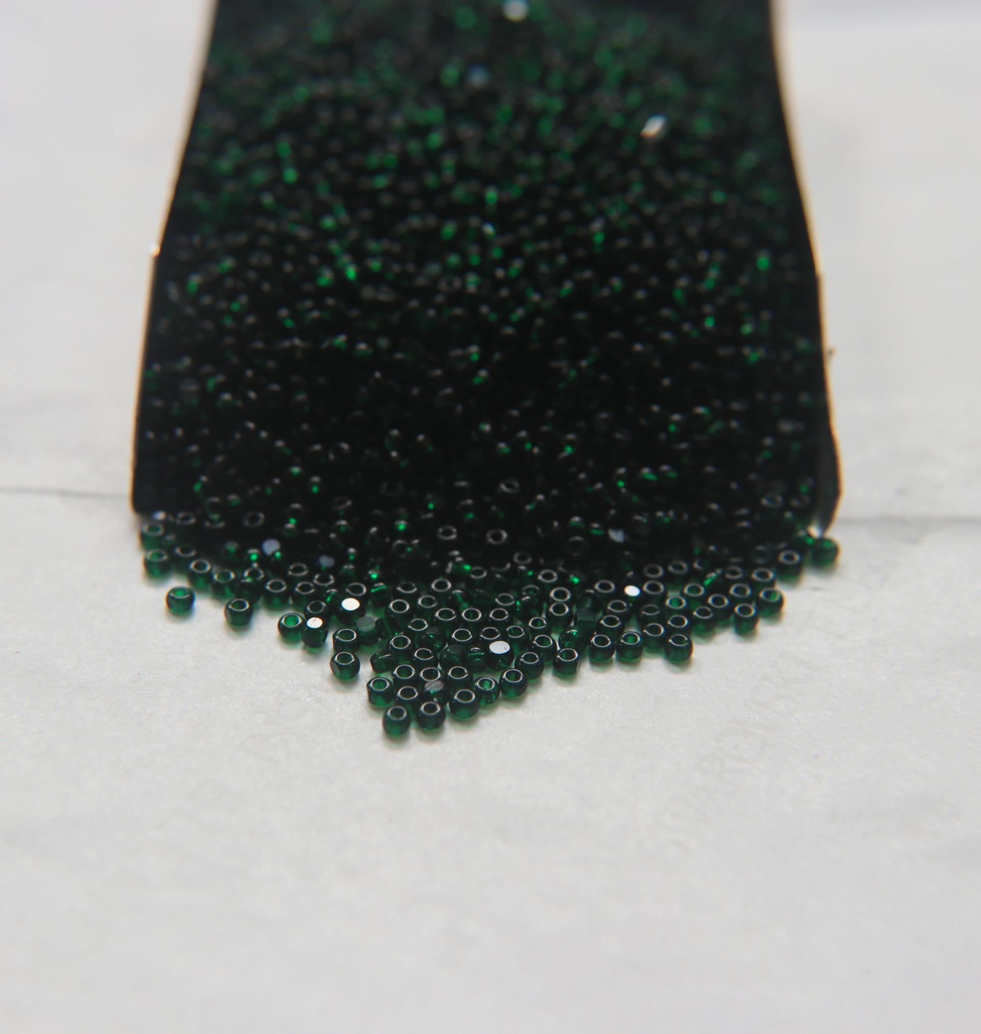 11/0 Charlotte true Cut Beads 50150 Deep Green Transparent Loose Beads 10/20/50/250/500 Grams premium seed beads, Native Supplies