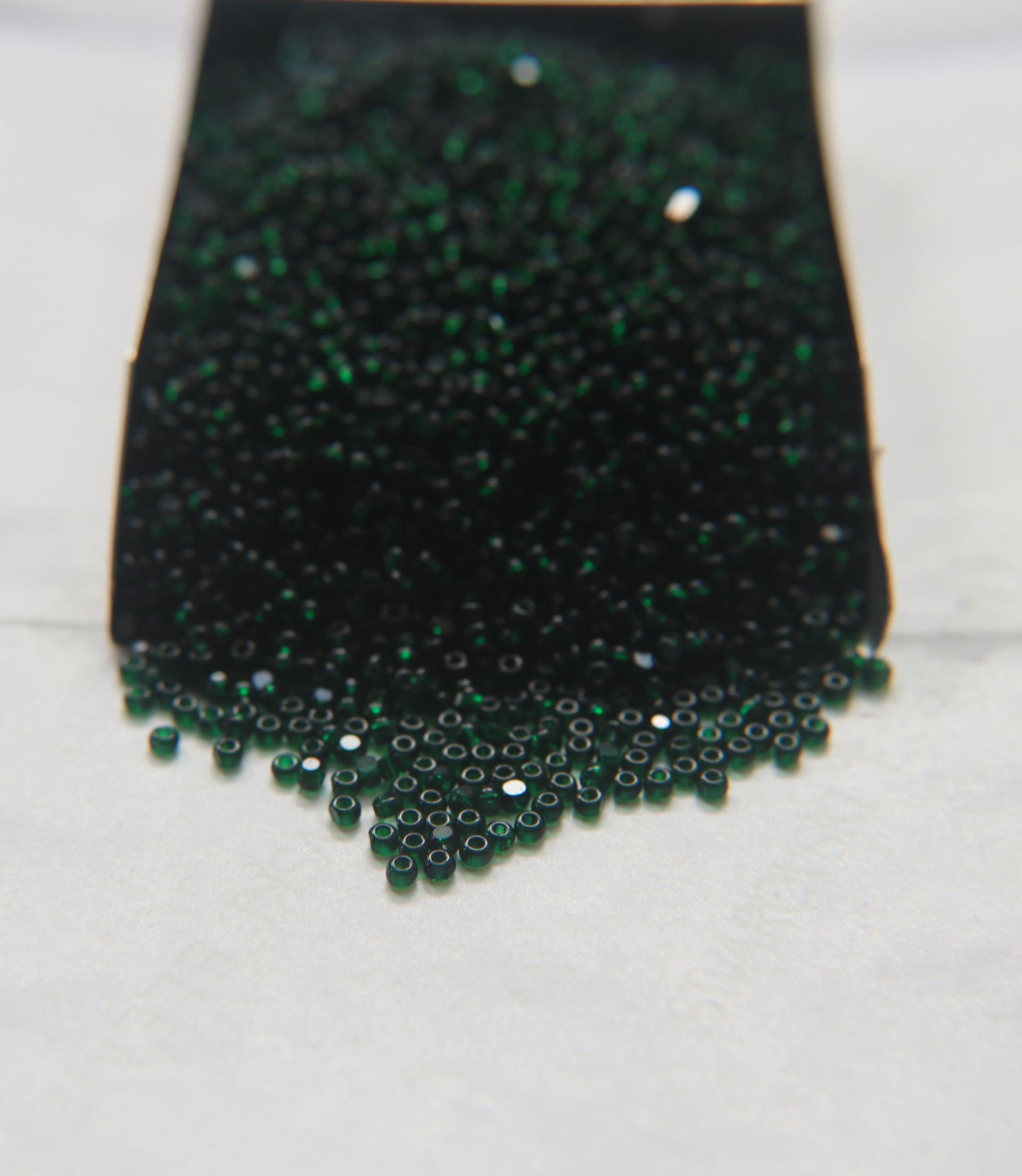 11/0 Charlotte true Cut Beads 50150 Deep Green Transparent Loose Beads 10/20/50/250/500 Grams premium seed beads, Native Supplies
