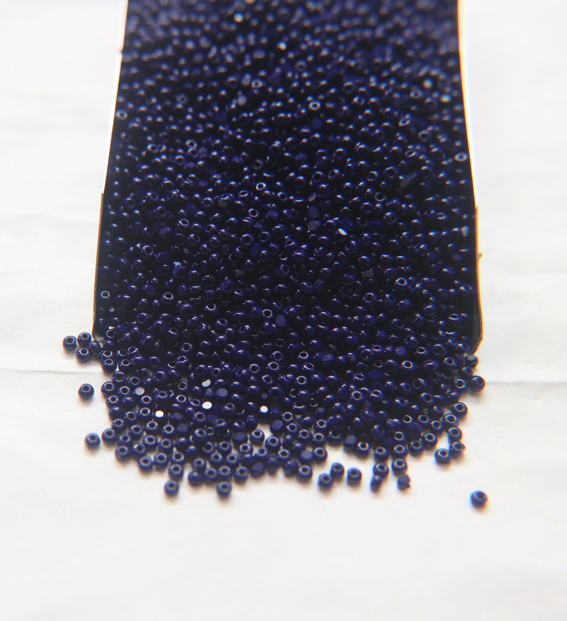 11/0 Charlotte true Cut Beads Opaque Dark Navy Blue 10/20/50/250/500 Native Supply