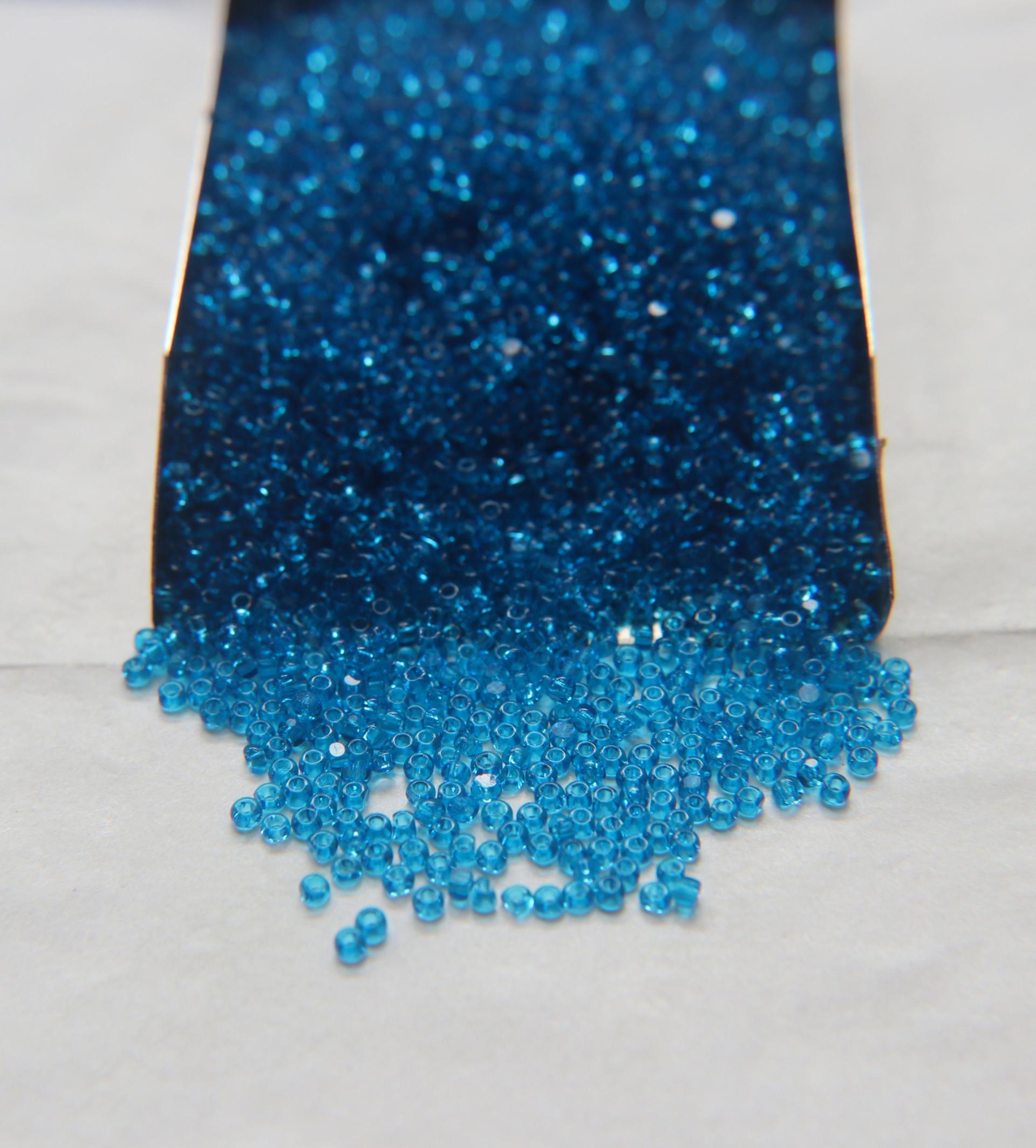 11/0 Charlotte true Cut Beads 60150 Dark Aqua Transparent 10/20/50/250/500 grams PREMIUM SEED Beads, vintage supplies