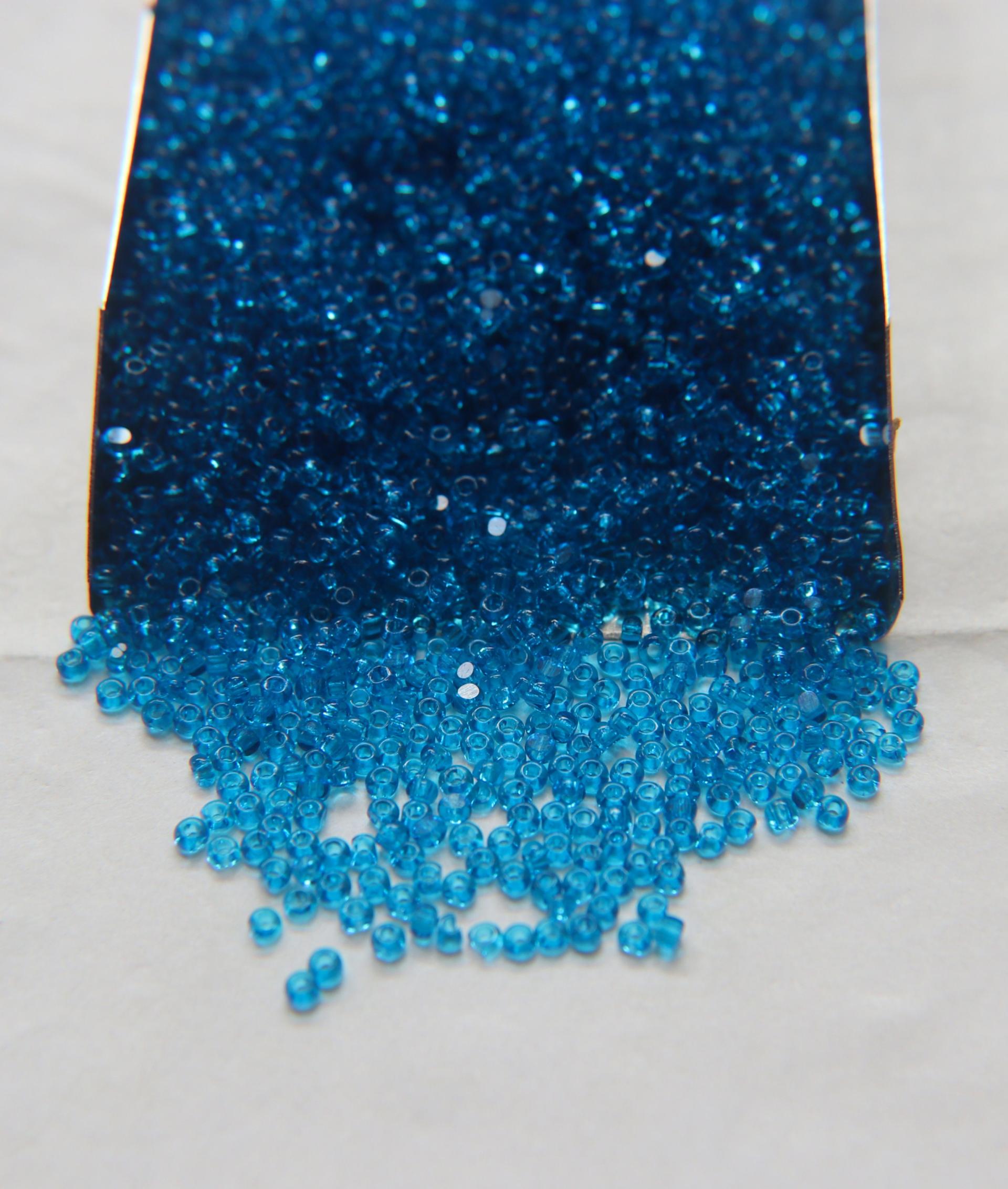 11/0 Charlotte true Cut Beads 60150 Dark Aqua Transparent 10/20/50/250/500 grams PREMIUM SEED Beads, vintage supplies