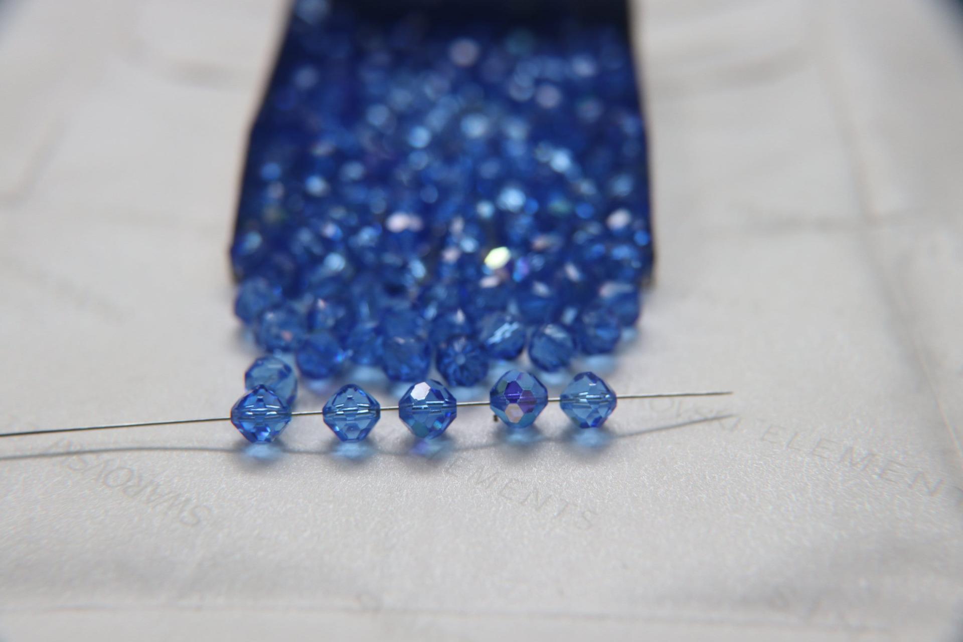 7mm Vintage Swarovski crystal beads, Sapphire faceted article 5309 2/6/12/36/72/144 Pieces PREMIUM MATERIALS