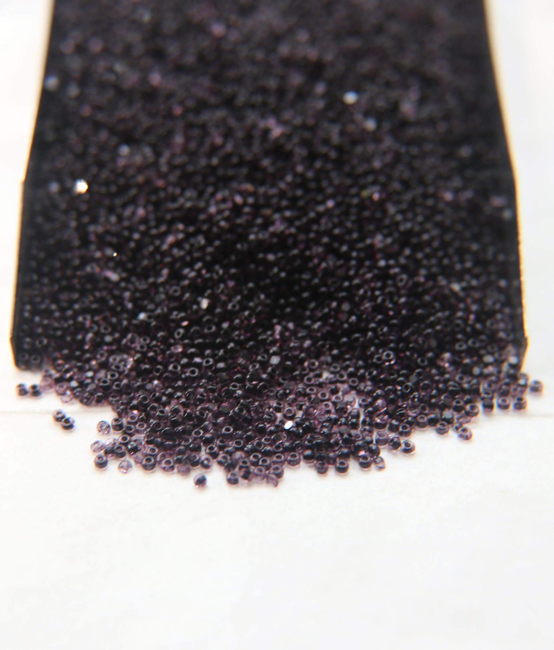 13/0 Charlotte Cut Beads Amethyst Jet Lined Crystal 5/10/20/50/250/500 Grams craft supplies, jewelry making, embroidery materials, vintage