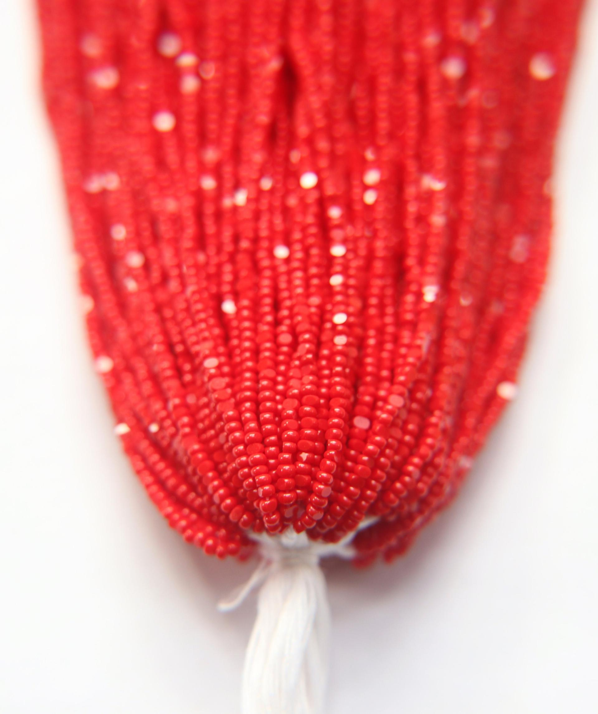 13/0 Hanks Charlotte Cut Beads 93190 Opaque Red Coral 1/5/25/50/100 Hanks 1.6mm glass beads, jewelry supply, findings, craft supply, rare