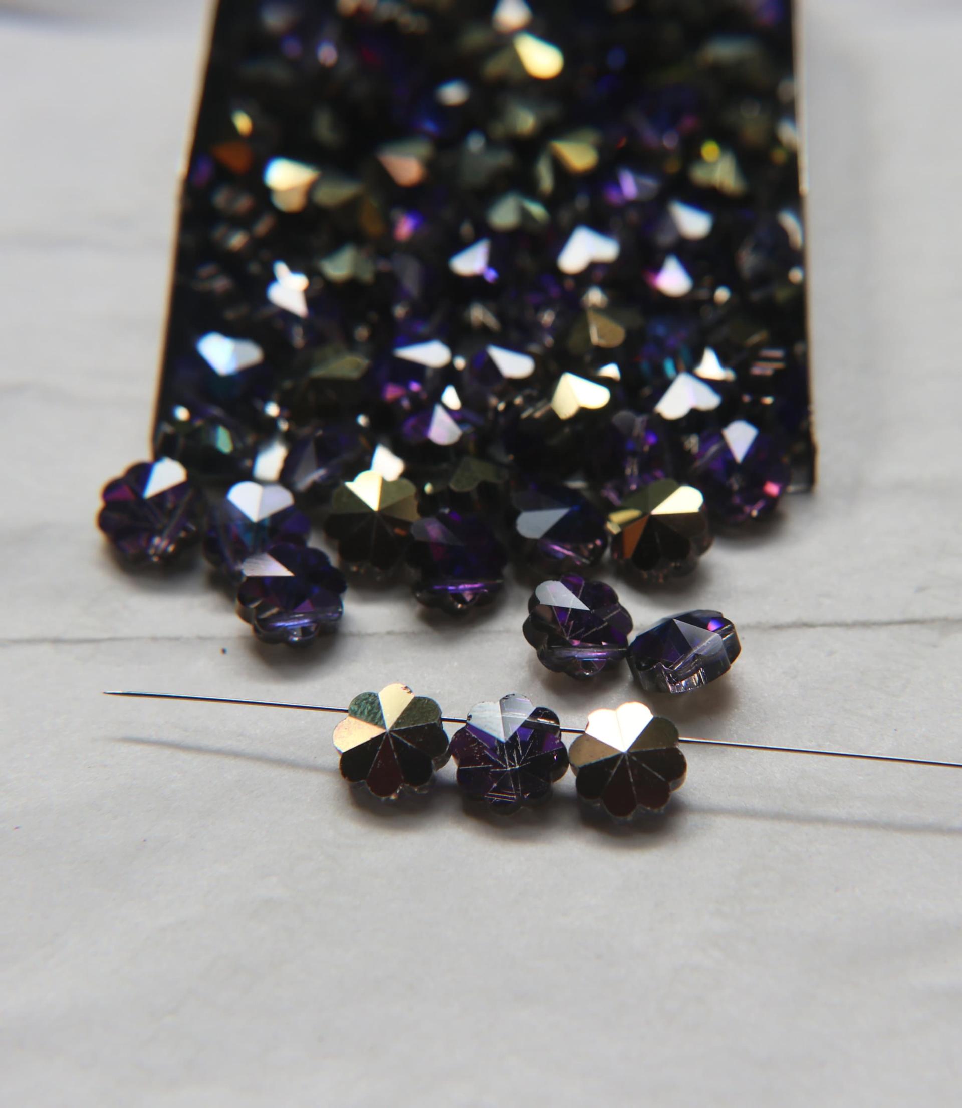 8mm SWAROVSKI 5110 - Daisy vintage Swarovski crystal bead in Vitrail Medium 2/4/24 Pieces PREMIUM MATERIALS