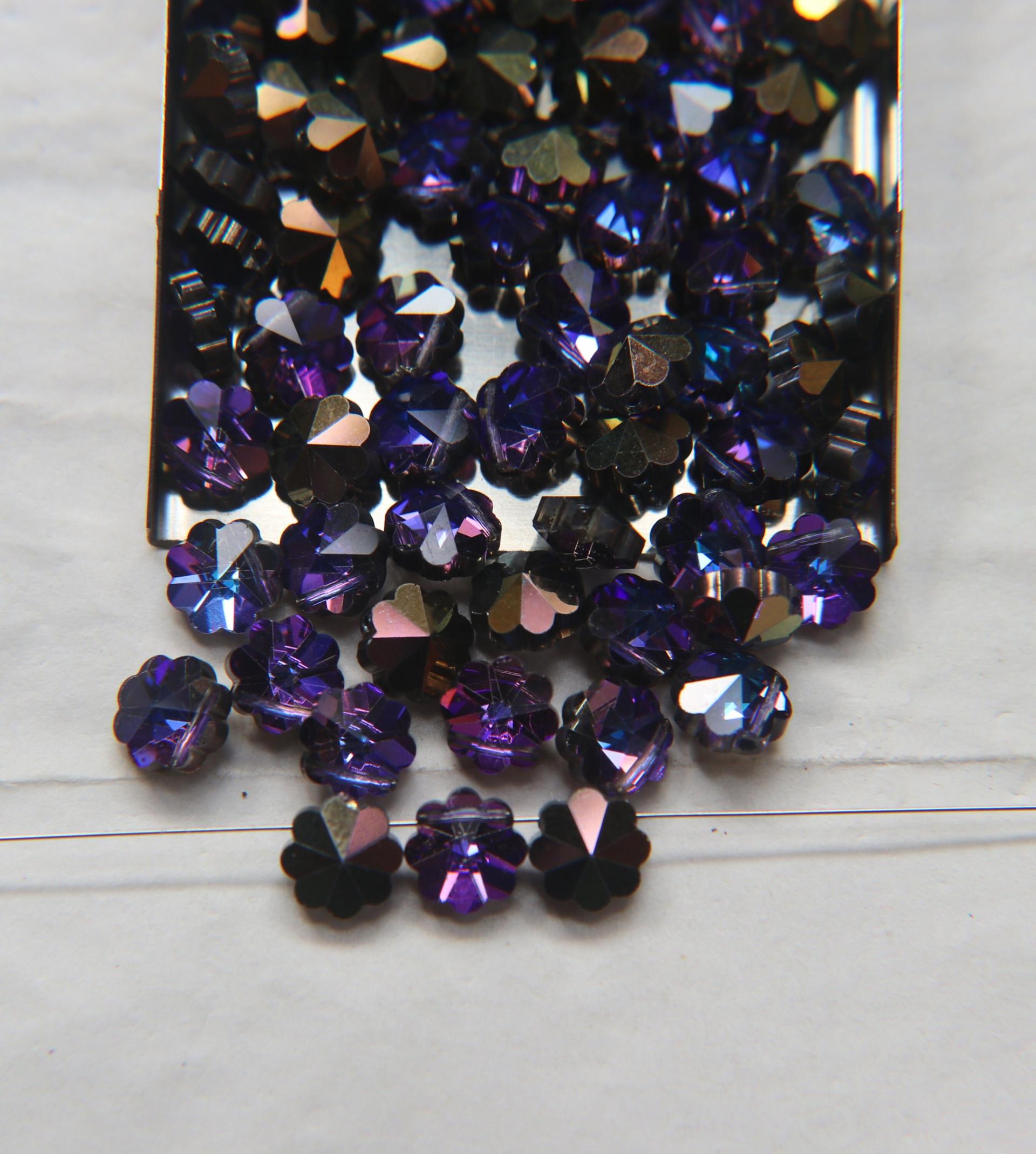 8mm SWAROVSKI 5110 - Daisy vintage Swarovski crystal bead in Vitrail Medium 2/4/24 Pieces PREMIUM MATERIALS