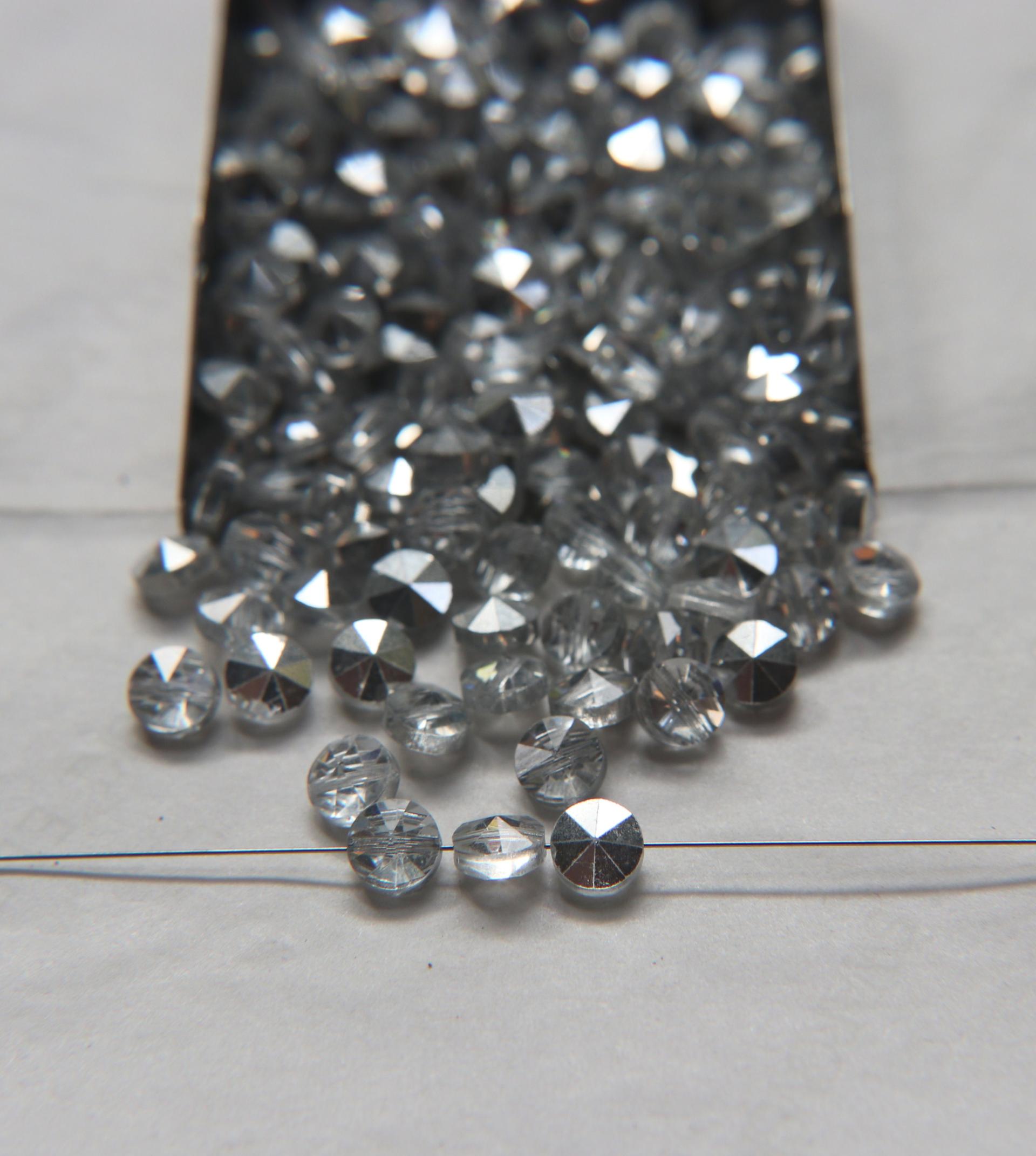 6mm SWAROVSKI 5102 Rivoli Crystal Beads in Crystal Comet 2/4/24/72/144 Pieces PREMIUM Materials