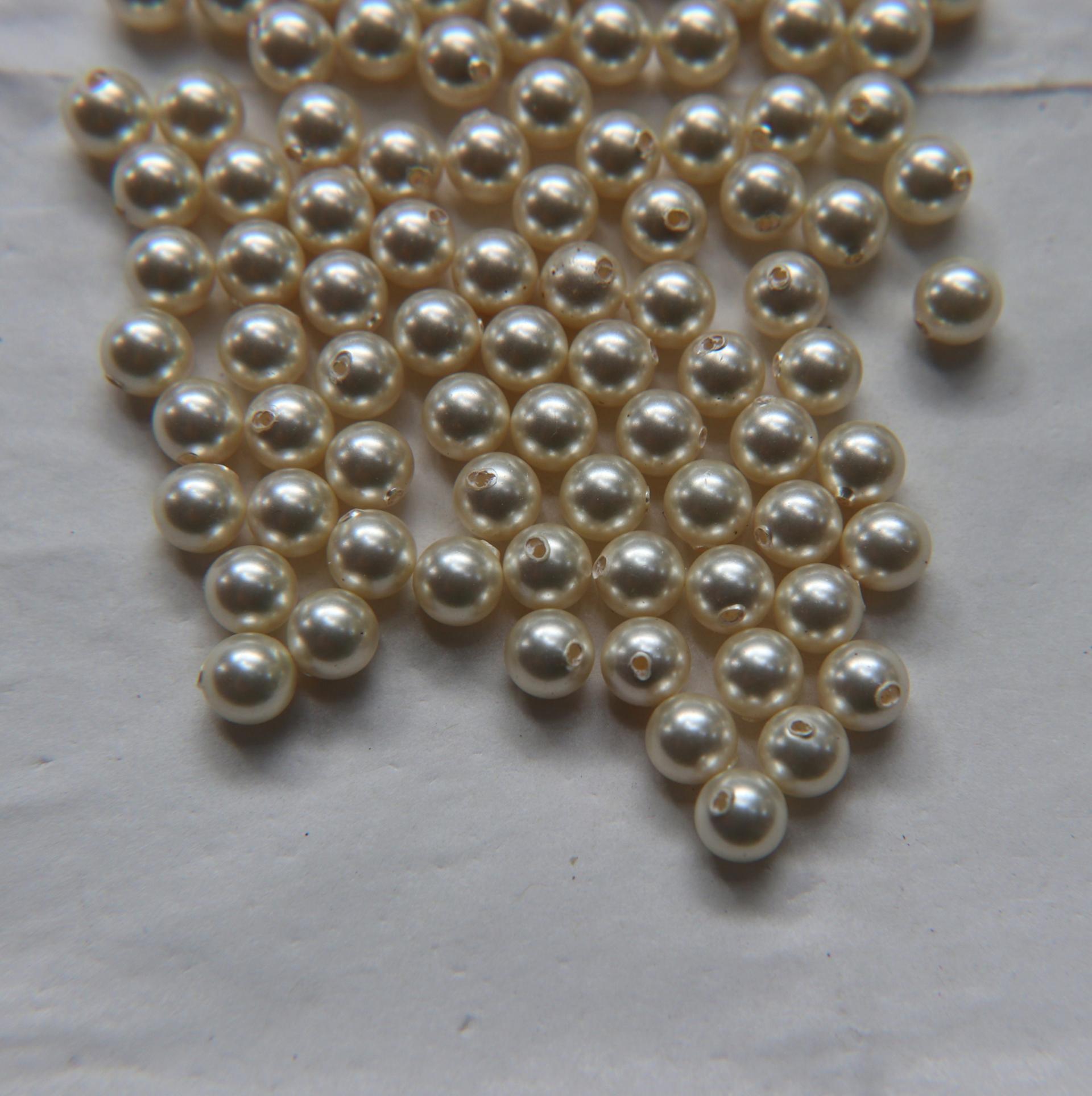Swarovski® Vintage Crystal Cream Pearl 6mm Round (Half Drilled) 10/20/50/250/500 Pieces Jewelry making beads