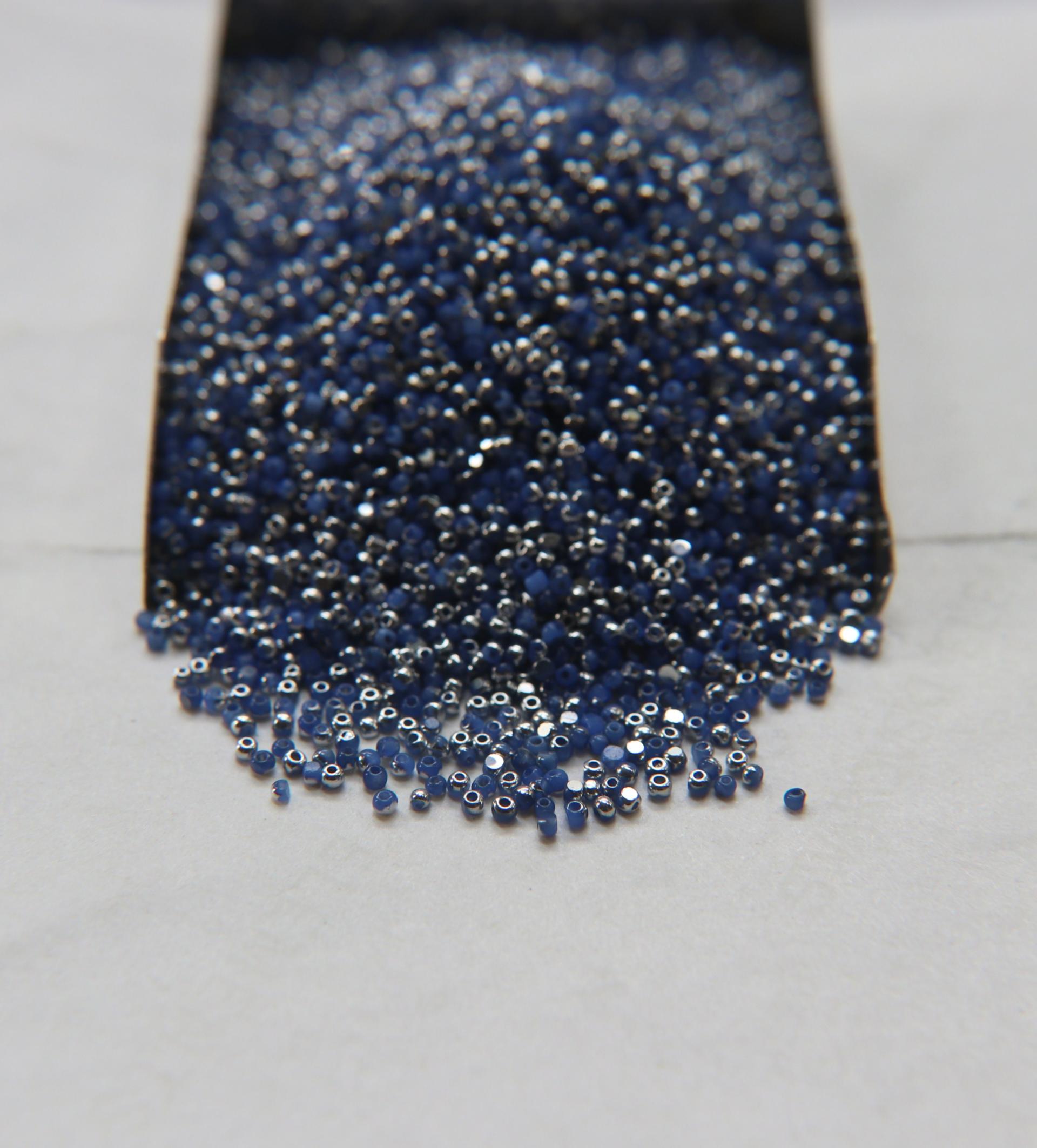 13/0 Charlotte true Cut Beads Patina Premium Medium Sapphire Opal Silver 5/10/20/50/250/500 Grams PREMIUM SEED BEADS, Rare Beads