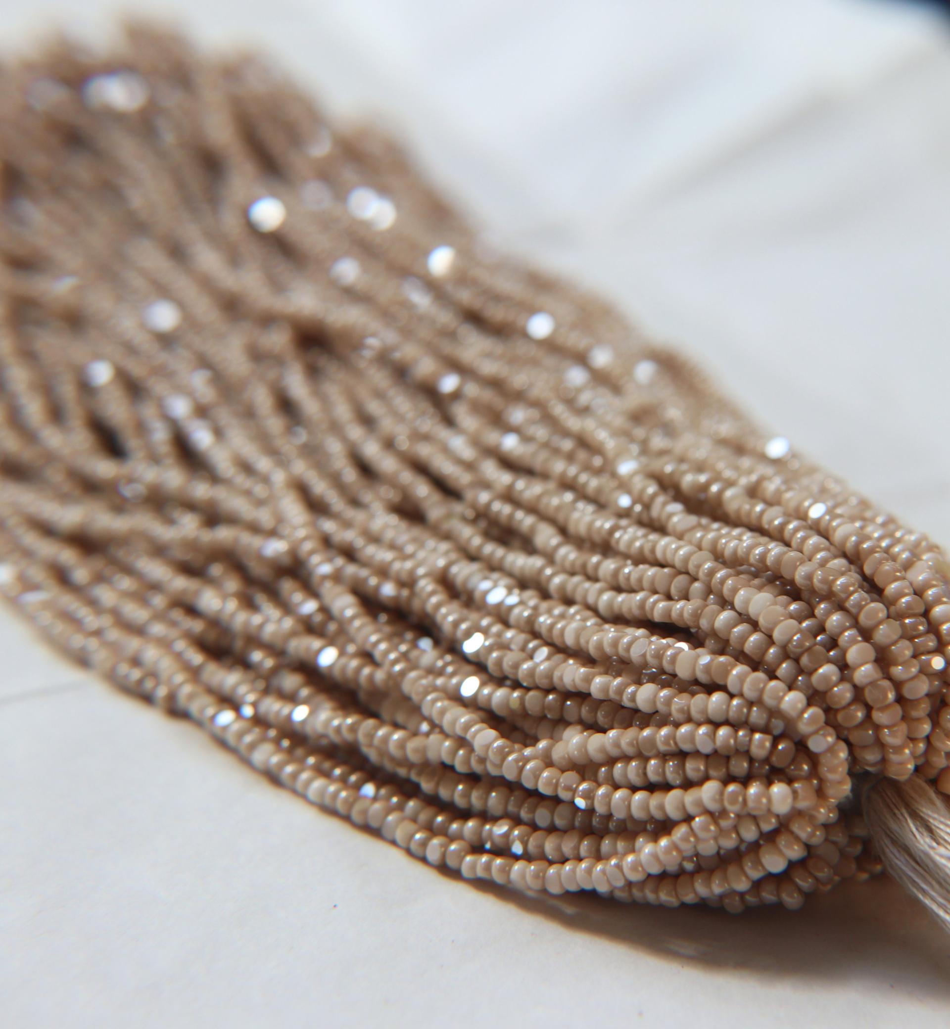 11/0 Hanks Charlotte Cut Beads Opaque Cream Light Silk 1/5/25/50/100 Hanks PREMIUM SEED BEADS, Native Supplies