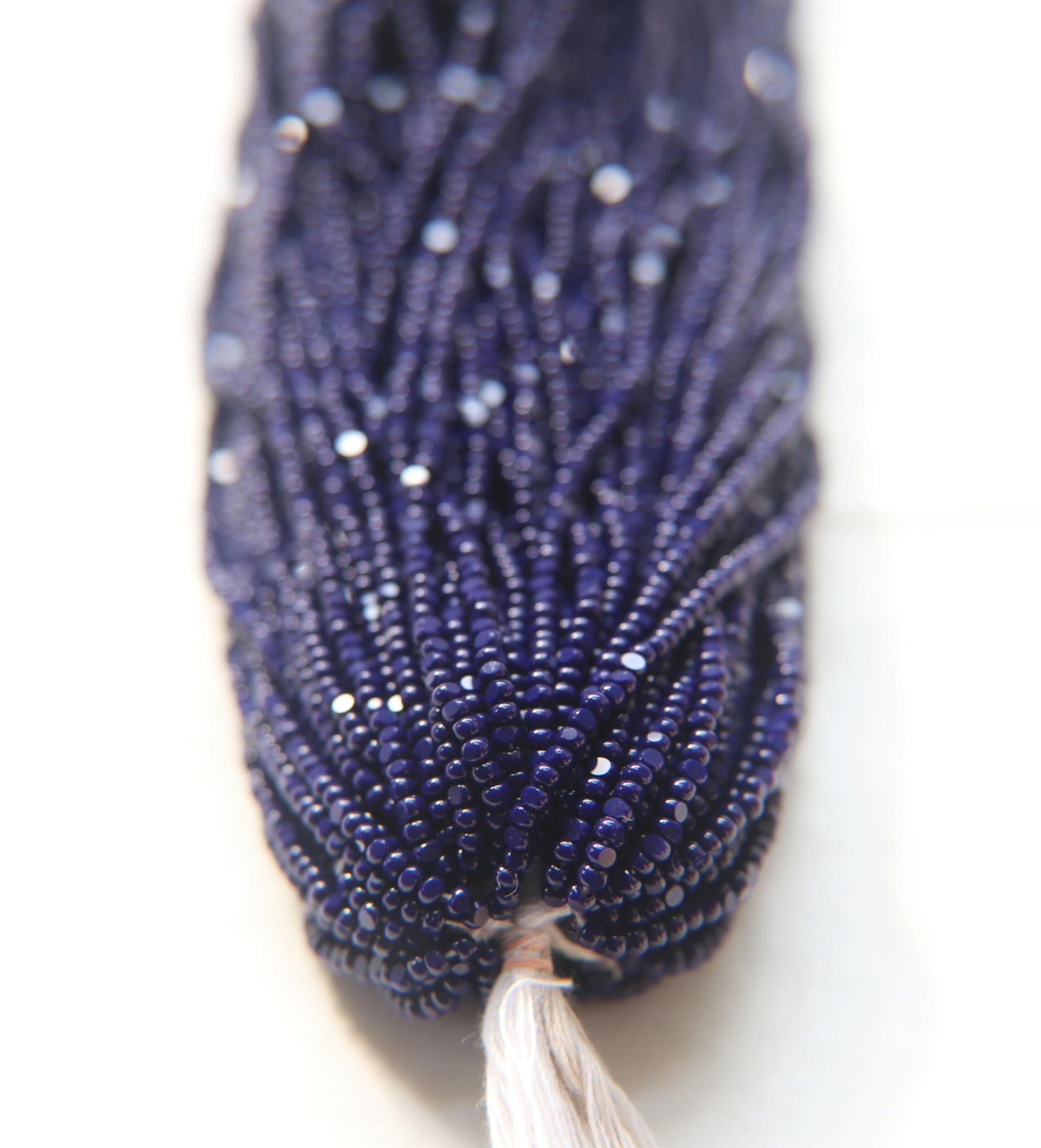11/0 Hanks Charlotte Cut Beads 33080 Opaque Dark Navy Blue 1/5/25/50/100 Hanks 2.0mm indian beads, glass beads, jewelry supply, findings