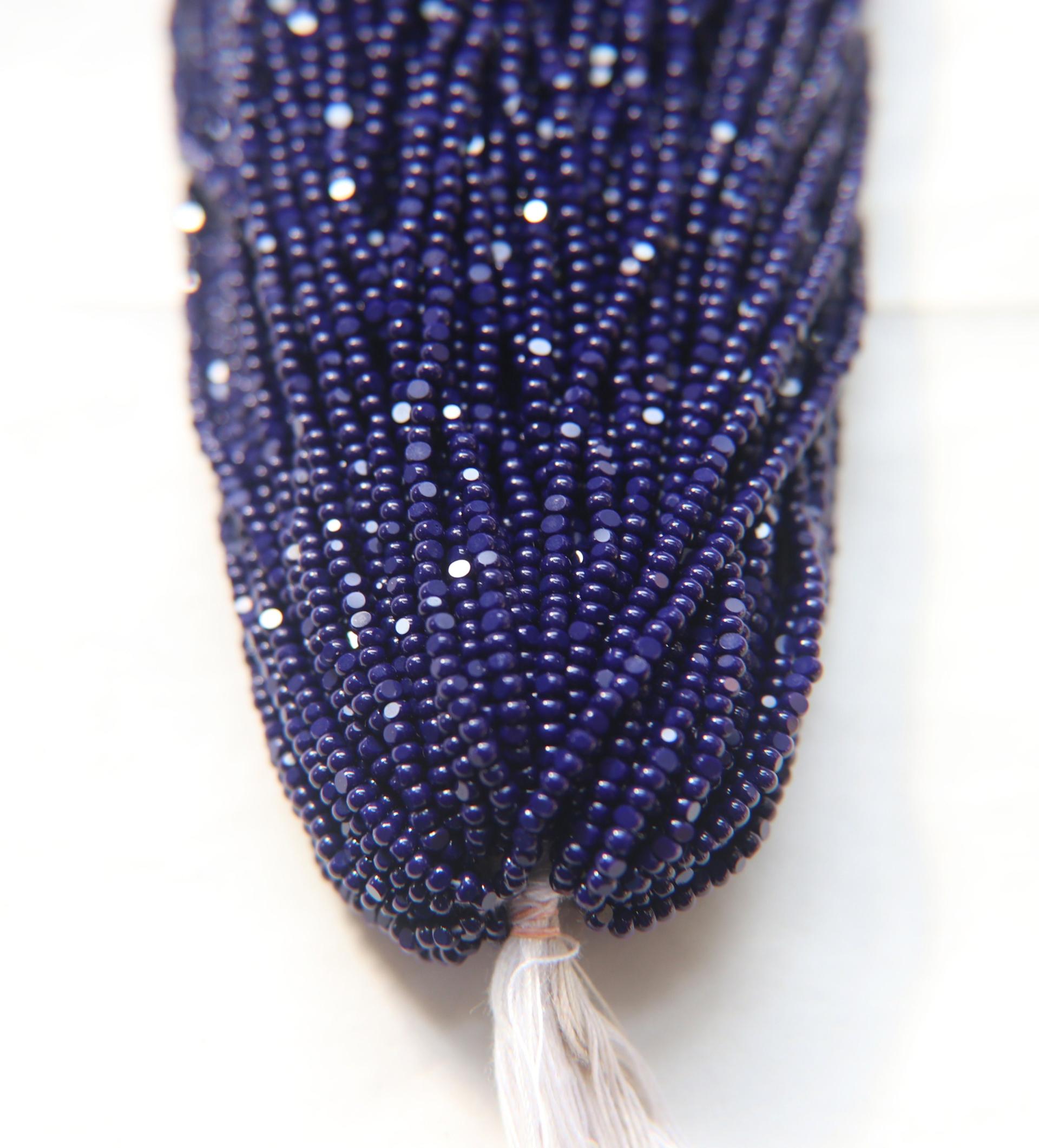 11/0 Hanks Charlotte Cut Beads 33080 Opaque Dark Navy Blue 1/5/25/50/100 Hanks 2.0mm indian beads, glass beads, jewelry supply, findings