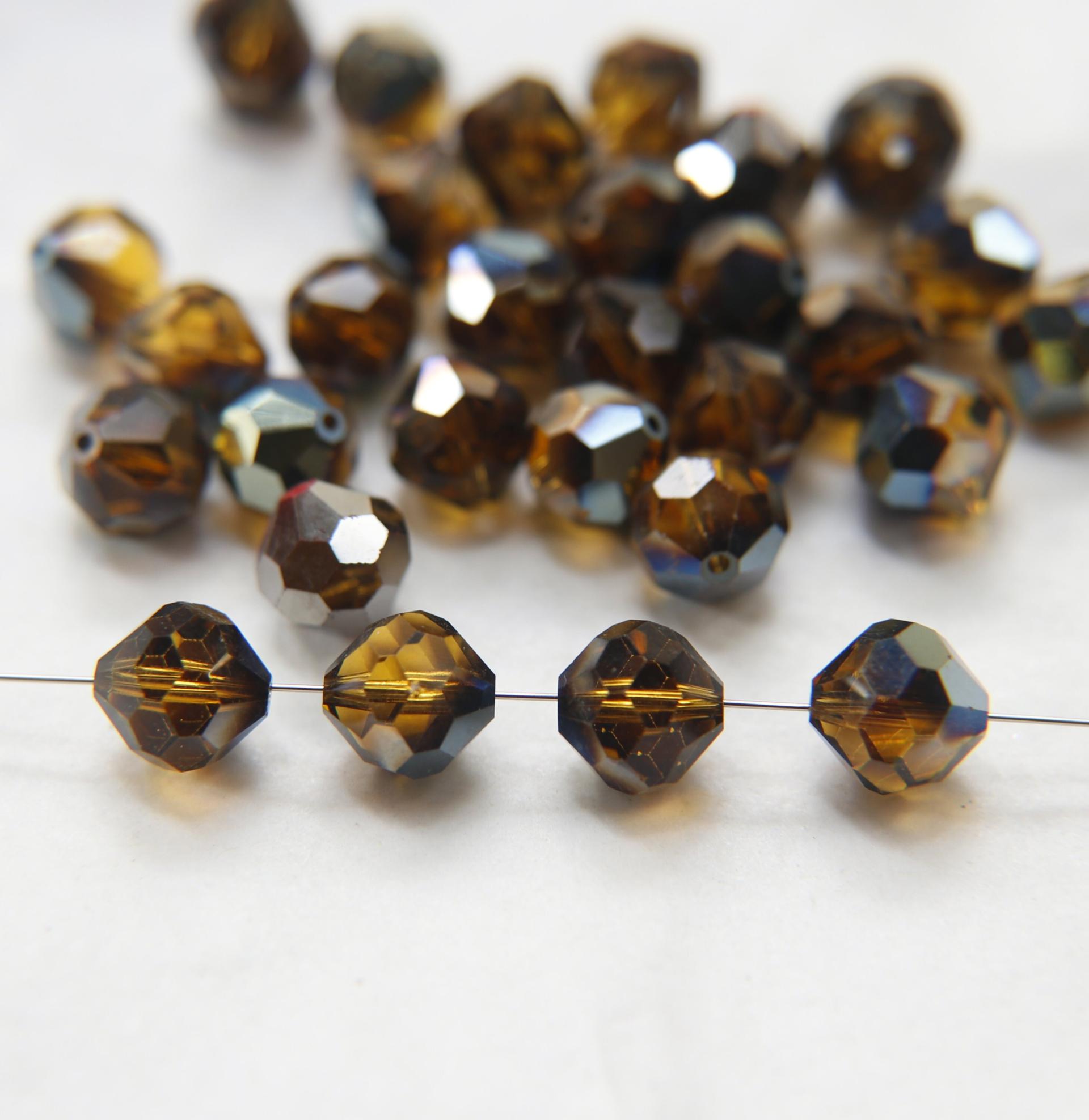 10mm Vintage Swarovski crystal beads, Mink Vintage faceted article 5309, 2/6/12/36/72/144 Pieces Vintage findings