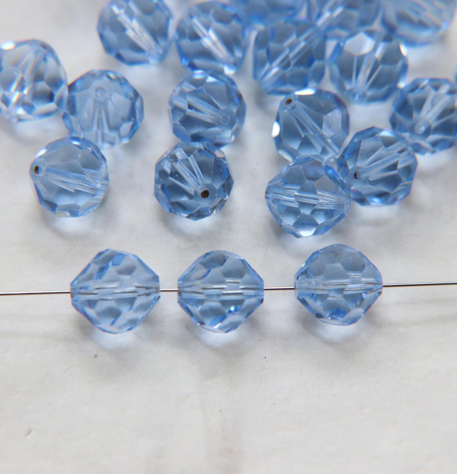 11mm Vintage Swarovski crystal beads, Light Sapphire Vintage faceted article 5309, 2/6/12/36/72/144 Pieces Vintage findings