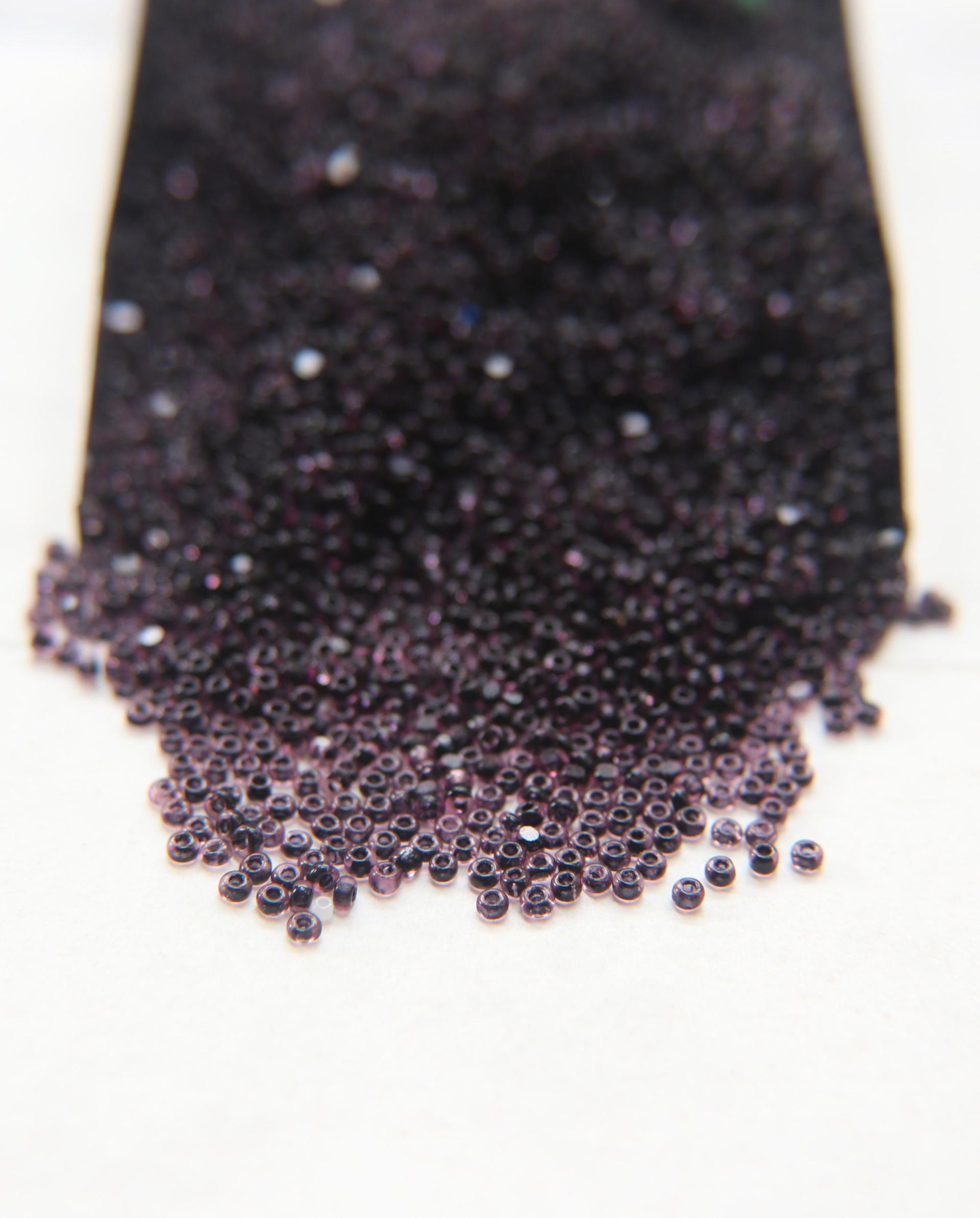 11/0 True cuts Charlotte Beads Amethyst Jet Lined 10/20/50/250/500 Grams PREMIUM SEED BEADS, Native Supply
