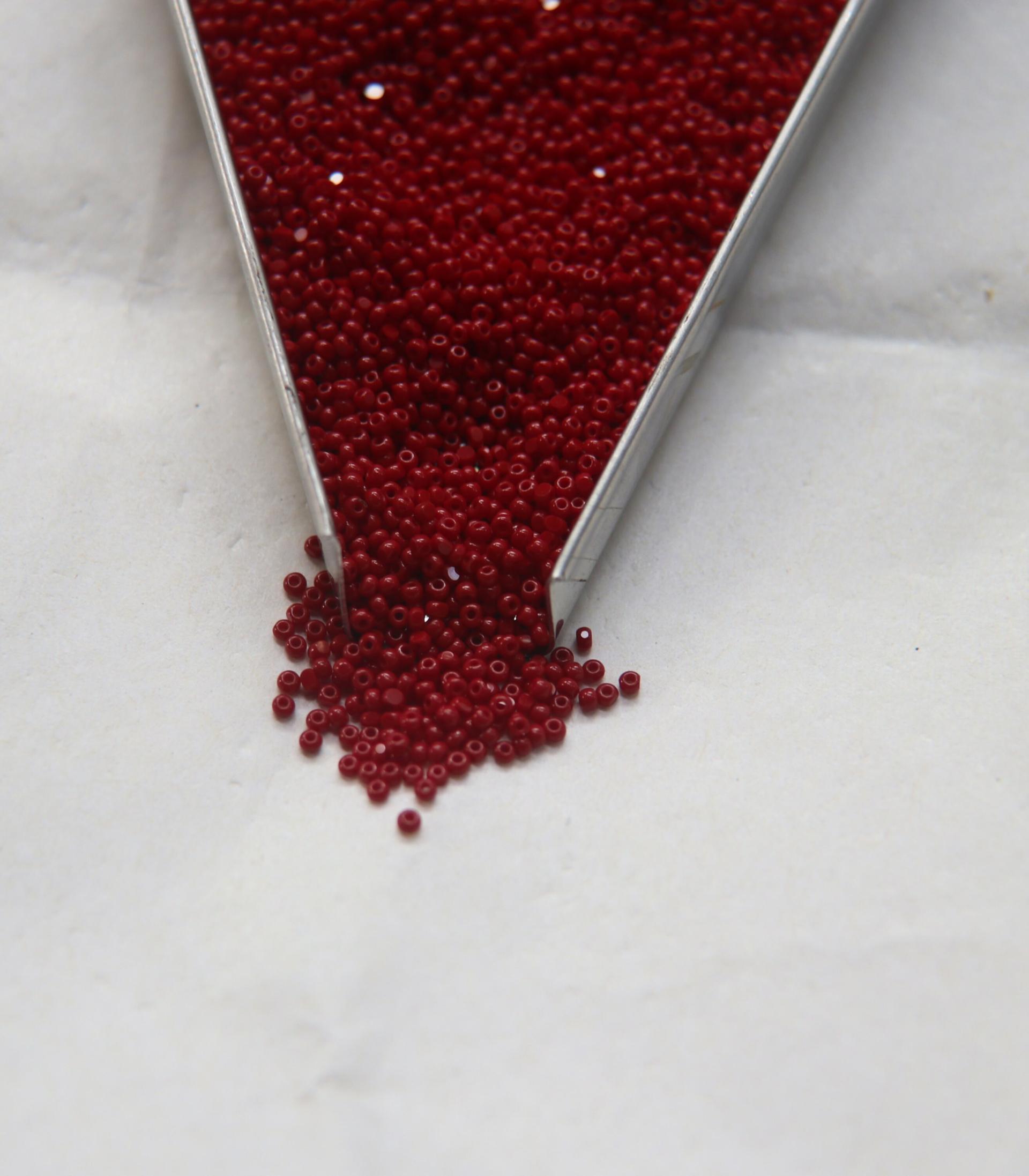 13/0 Charlotte Cut Beads Opaque Garnet 5/10/20/50/250/500 Grams craft supplies, jewelry making, embroidery materials, vintage beads