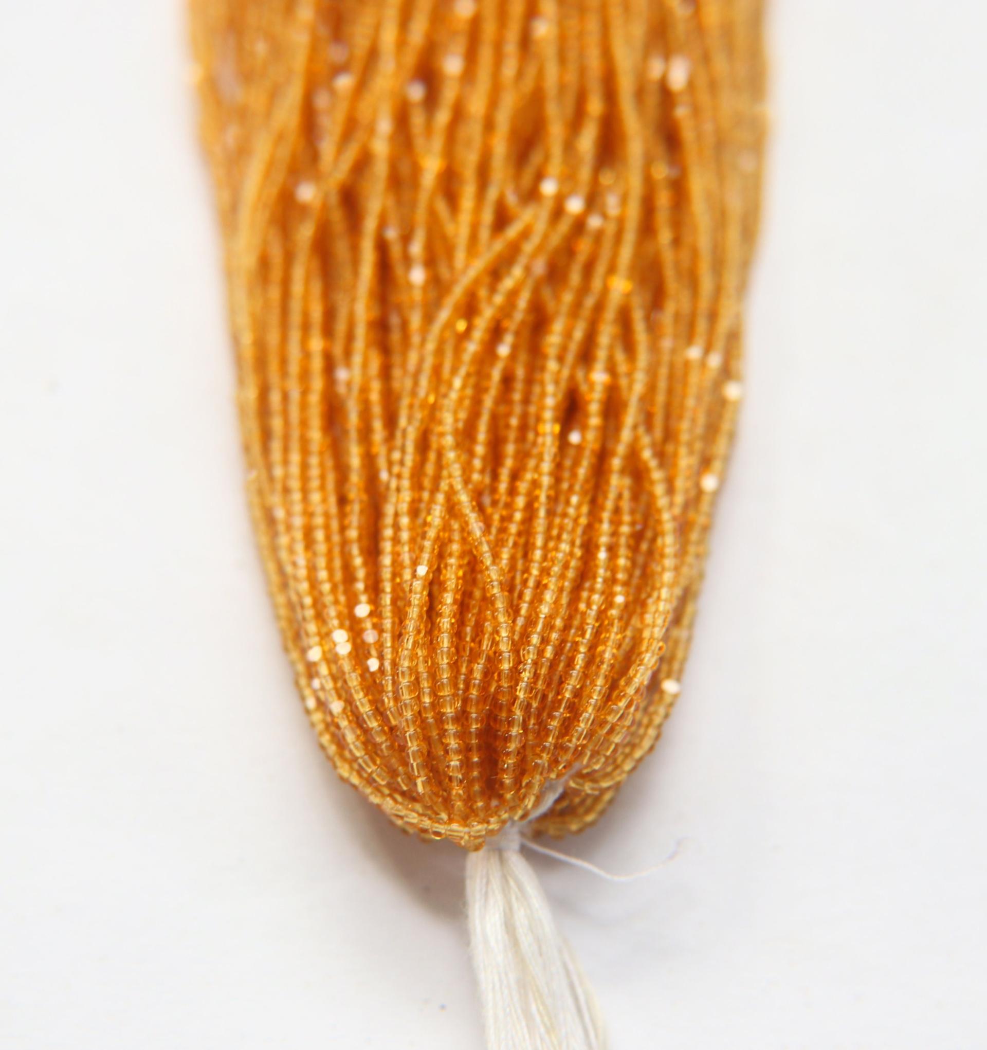 13/0 Hanks Charlotte Cut Beads 10050 Transparent Light Topaz 1/5/25/50/100 Hanks 1.6mm glass beads, jewelry supply, findings, craft supply