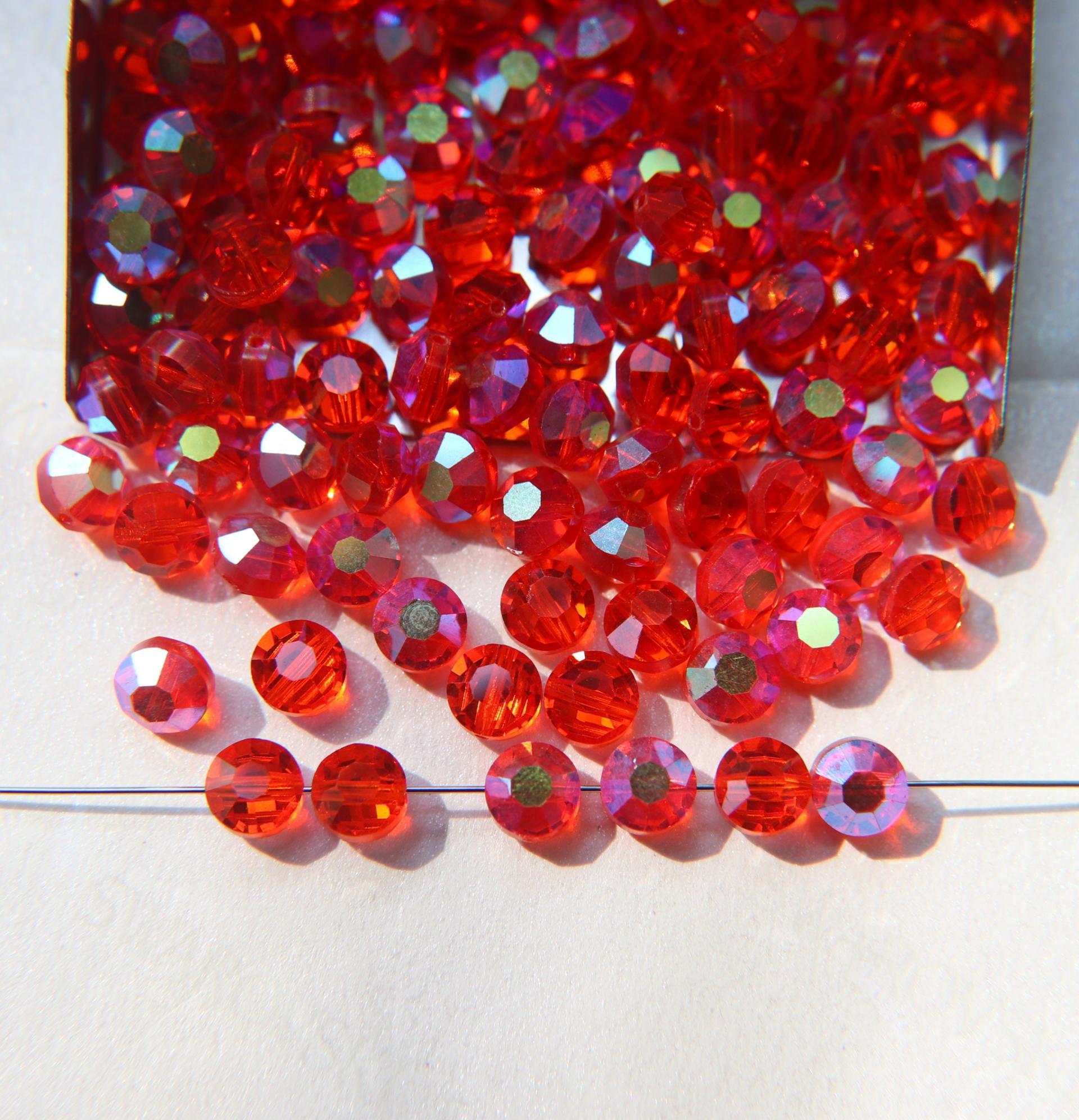 6mm Swarovski 5100 vintage round and slightly flattened crystal beads Sun Aurore Boreale 6/12/36/172/44/288 Pieces Vintage beads