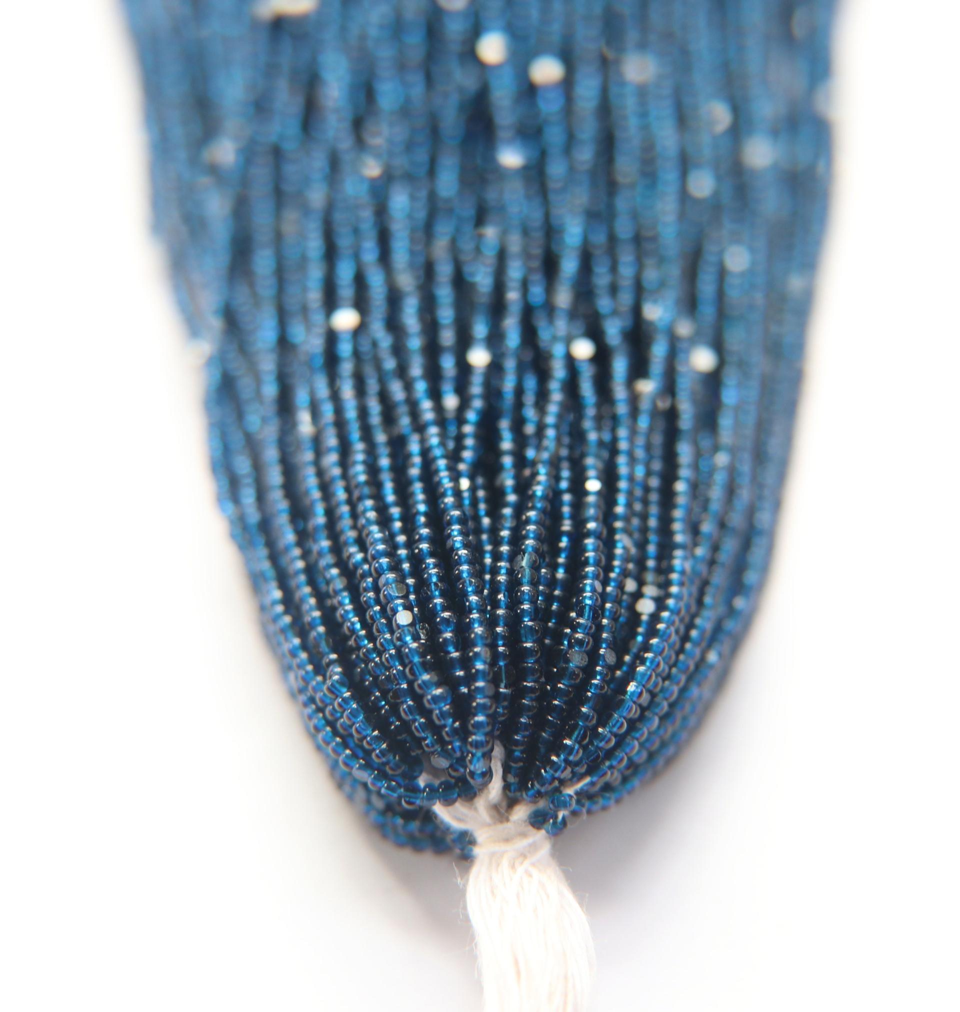 13/0 Charlotte Cut Beads Montana Transparent 1/5/25/50/100 Hanks craft supplies, jewelry making, embroidery materials, vintage beads, rare