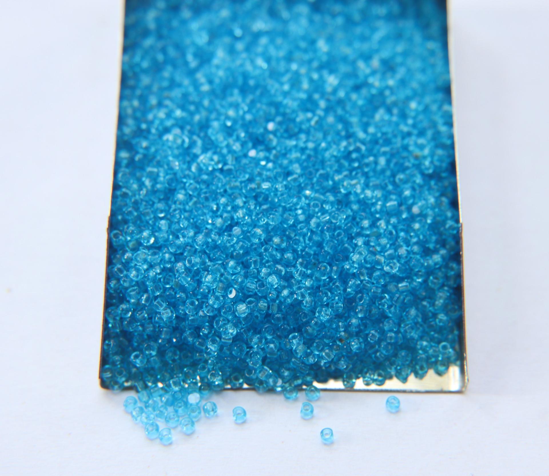 11/0 Charlotte true Cut Beads Transparent Light Medium Aqua 10/20/50/250/500 grams PREMIUM SEED Beads, vintage supplies