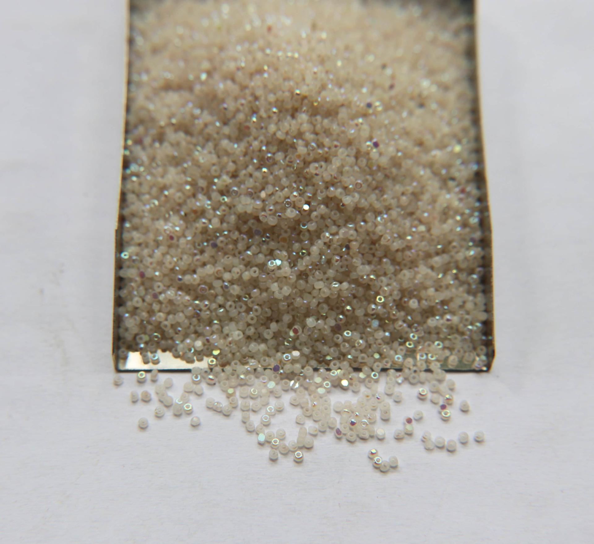 13/0 Patina White Opal Aurore Boreale Charlotte true Cut Beads 5/10/20/50/250/500 Grams PREMIUM SEED BEADS, Rare Beads