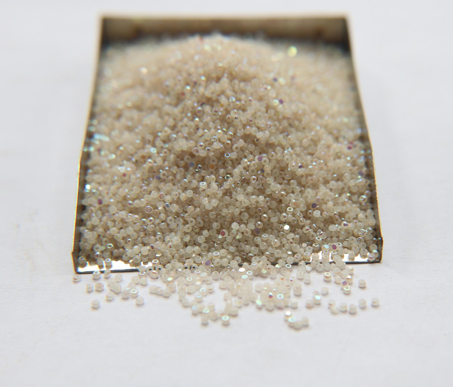13/0 Patina White Opal Aurore Boreale Charlotte true Cut Beads 5/10/20/50/250/500 Grams PREMIUM SEED BEADS, Rare Beads