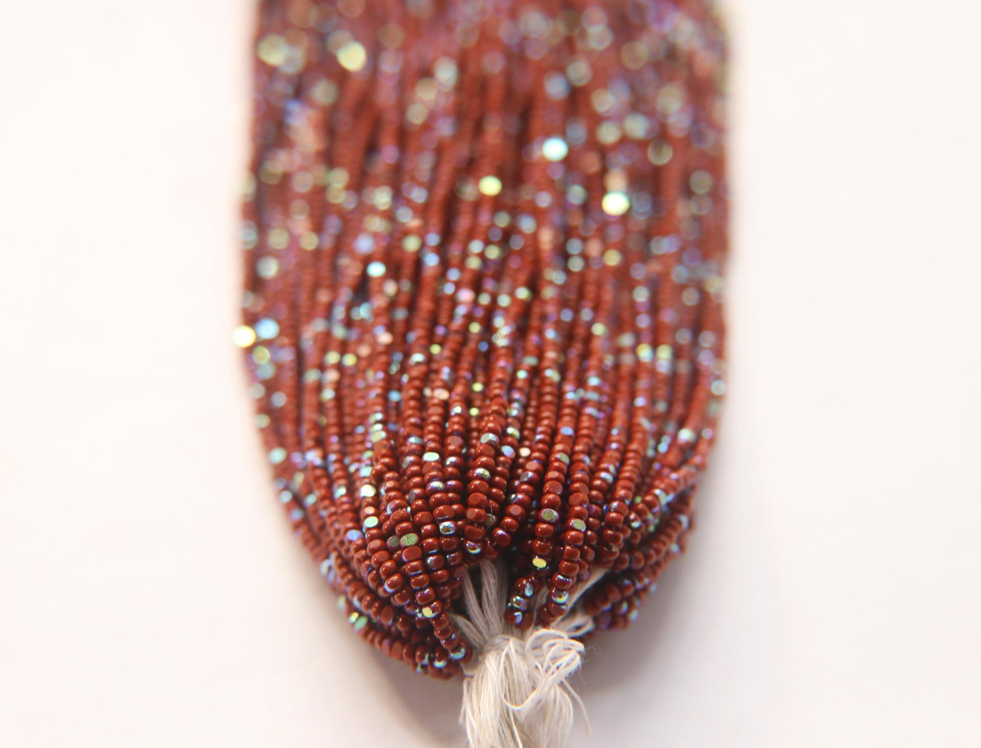 11/0 Hanks Charlotte Cut Beads 93300 Patina Opaque Medium Brown Aurore Boreale 1/5/25/50/100 Hanks PREMIUM SEED BEADS, Native Supplies