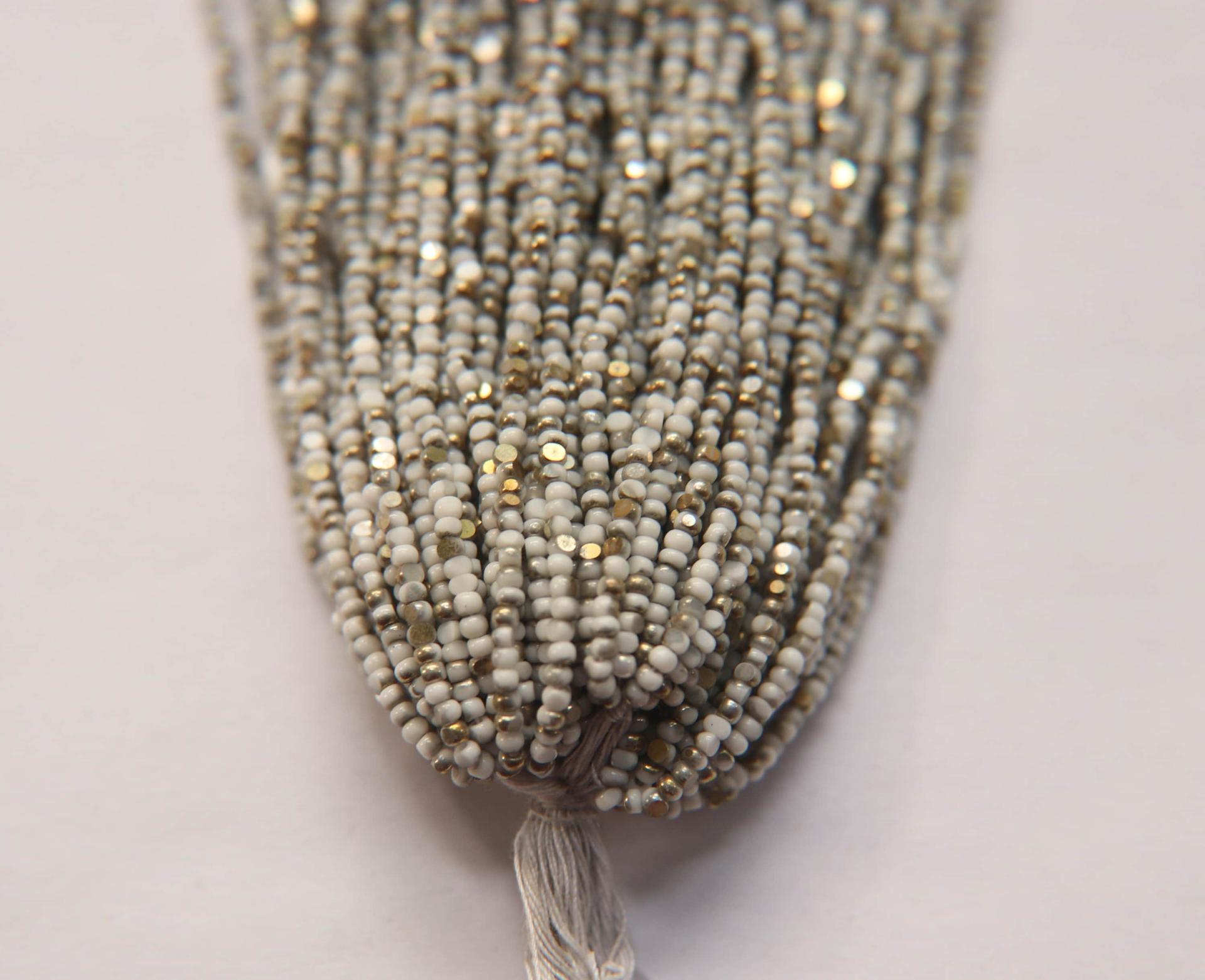11/0 Hanks Charlotte Cut Beads Patina Opaque Chalk White Bronze Gold 1/5/25/50/100 Hanks PREMIUM SEED BEADS, Native Supplies