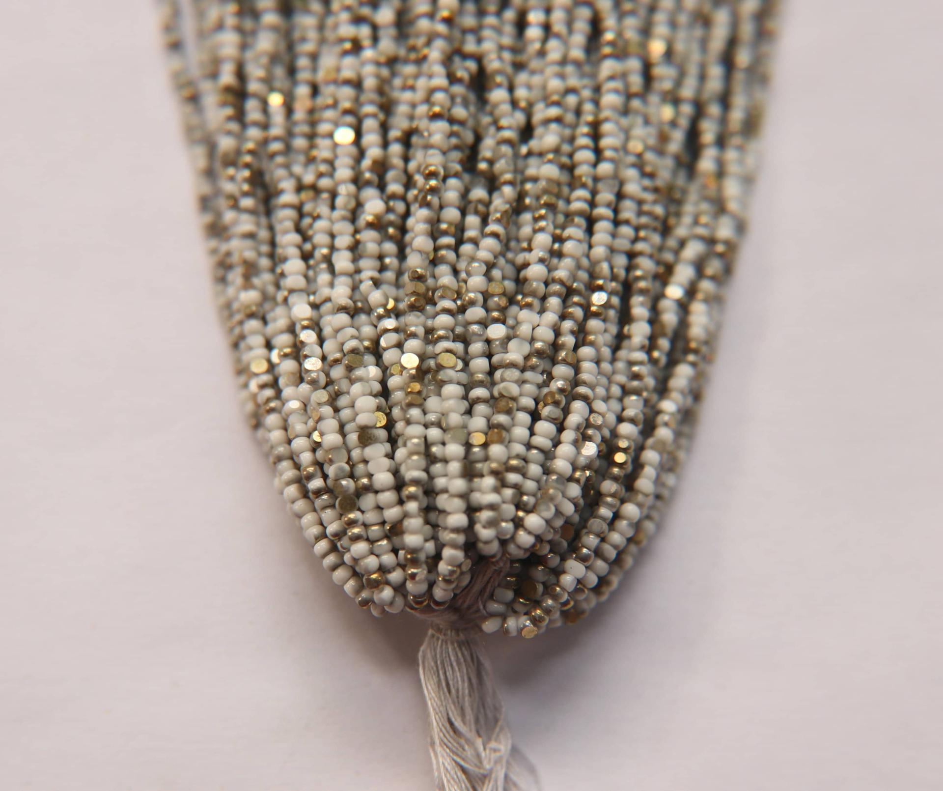 11/0 Hanks Charlotte Cut Beads Patina Opaque Chalk White Bronze Gold 1/5/25/50/100 Hanks PREMIUM SEED BEADS, Native Supplies