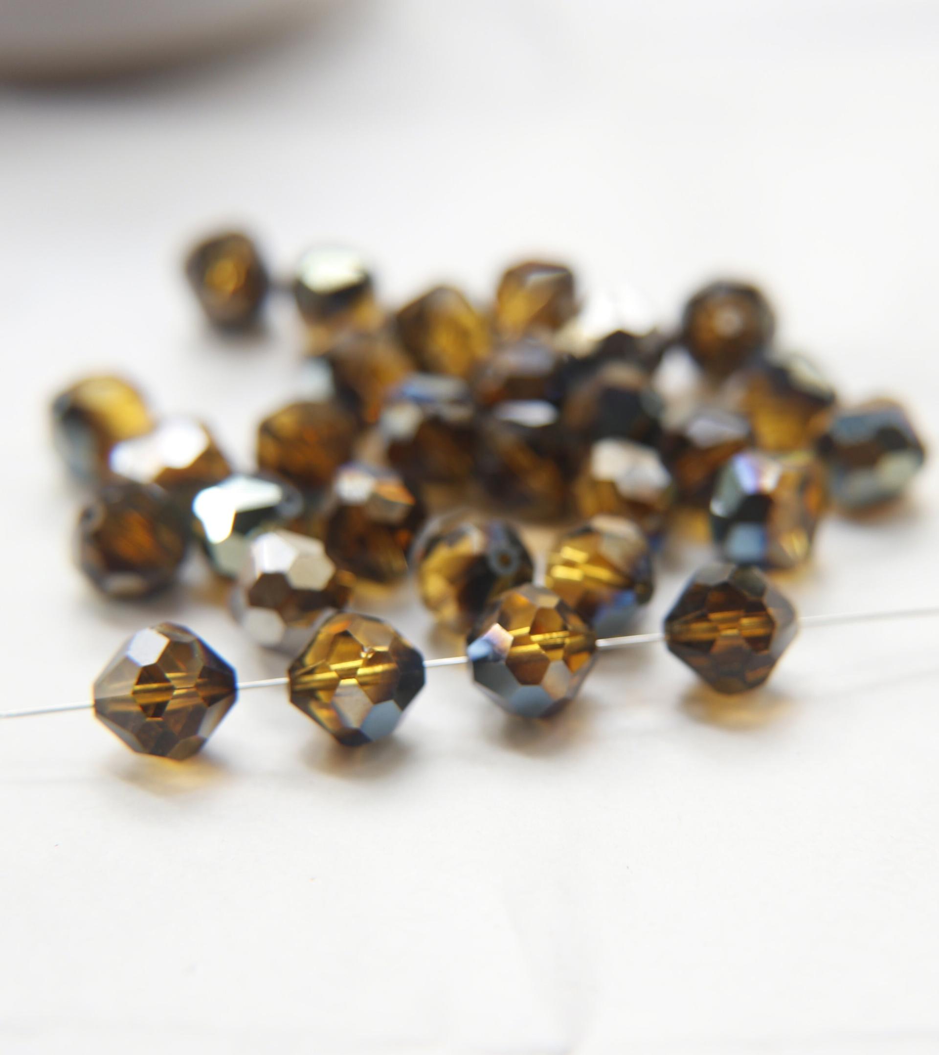 10mm Vintage Swarovski crystal beads, Mink Vintage faceted article 5309, 2/6/12/36/72/144 Pieces Vintage findings