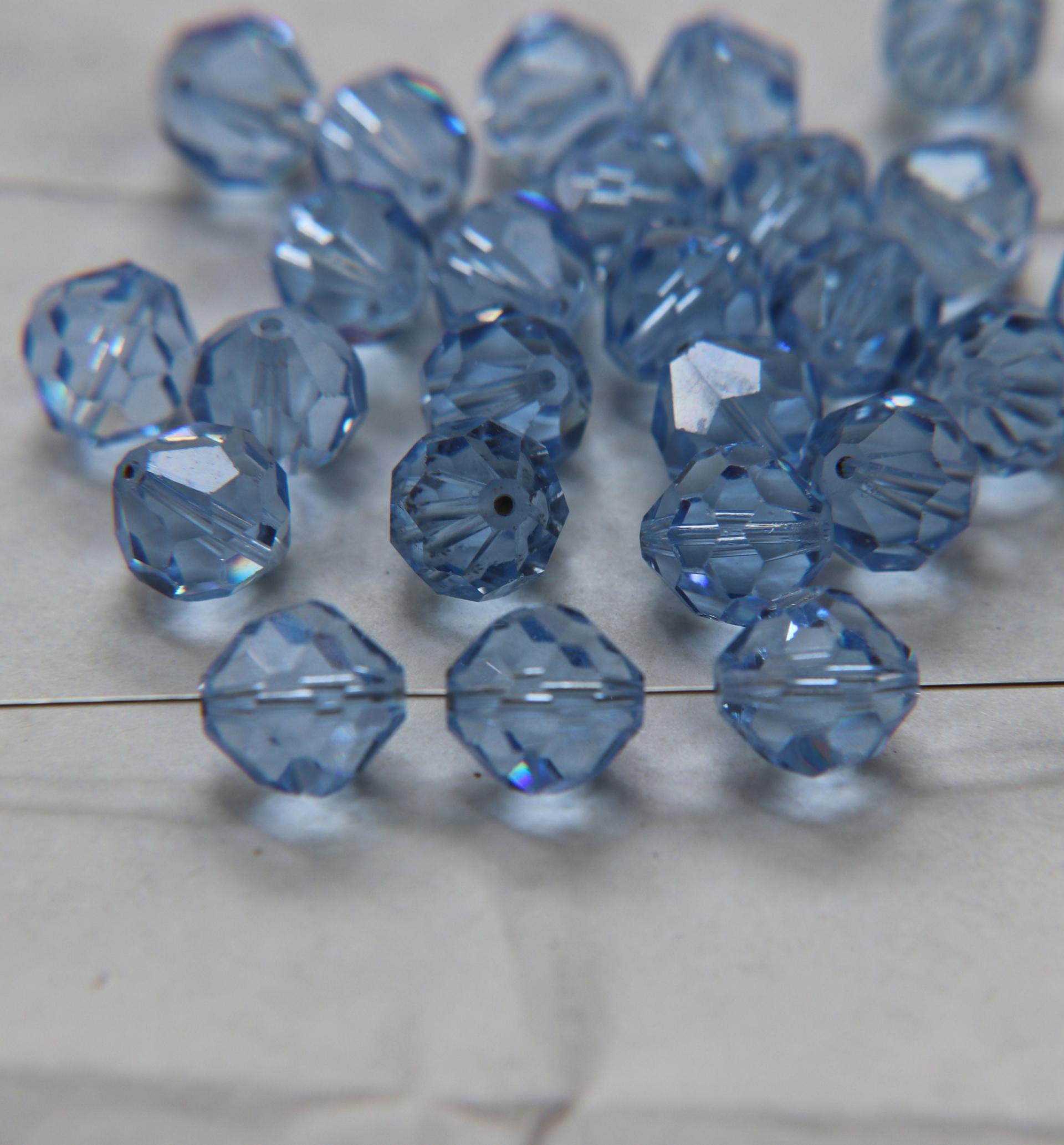 11mm Vintage Swarovski crystal beads, Light Sapphire Vintage faceted article 5309, 2/6/12/36/72/144 Pieces Vintage findings