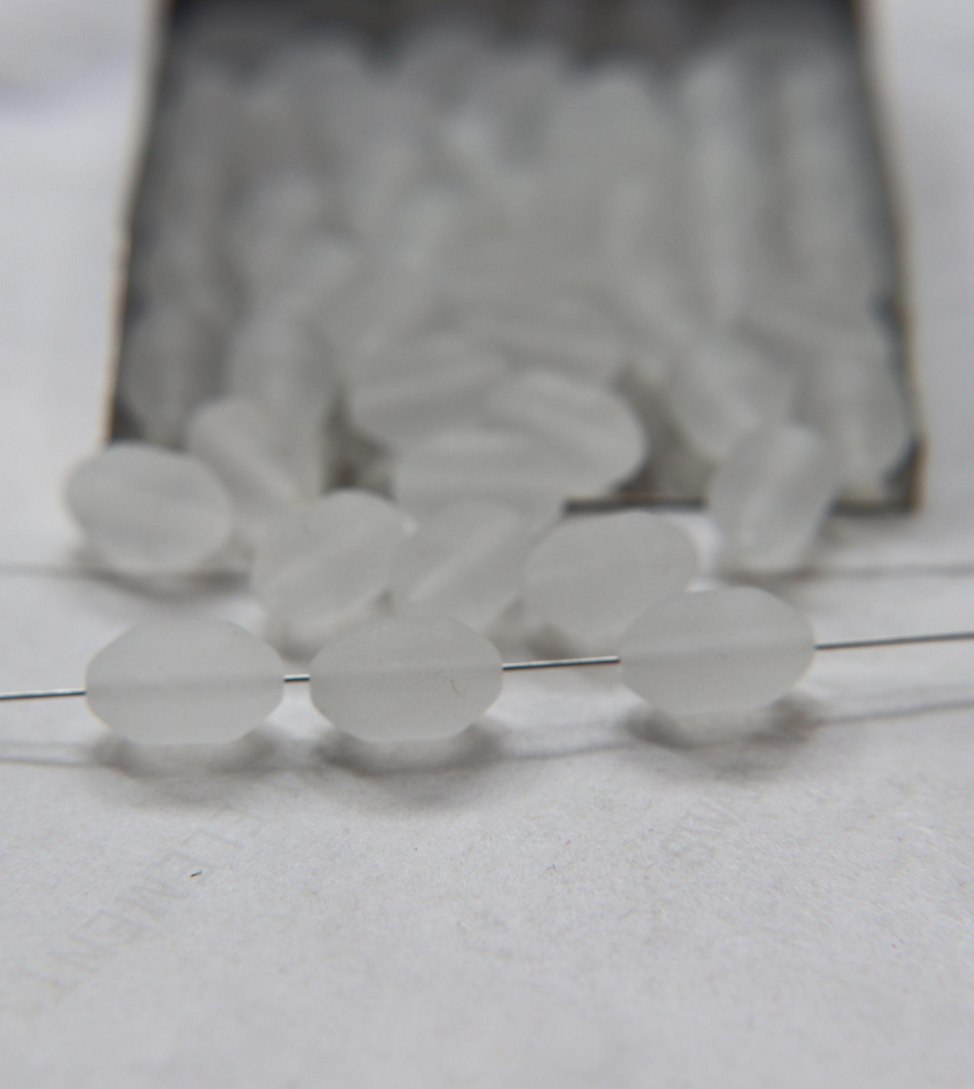 Vintage Swarovski 13X8 mm MATT Crystal Swarovski Elements 6/12/36 Pieces, vintage findings