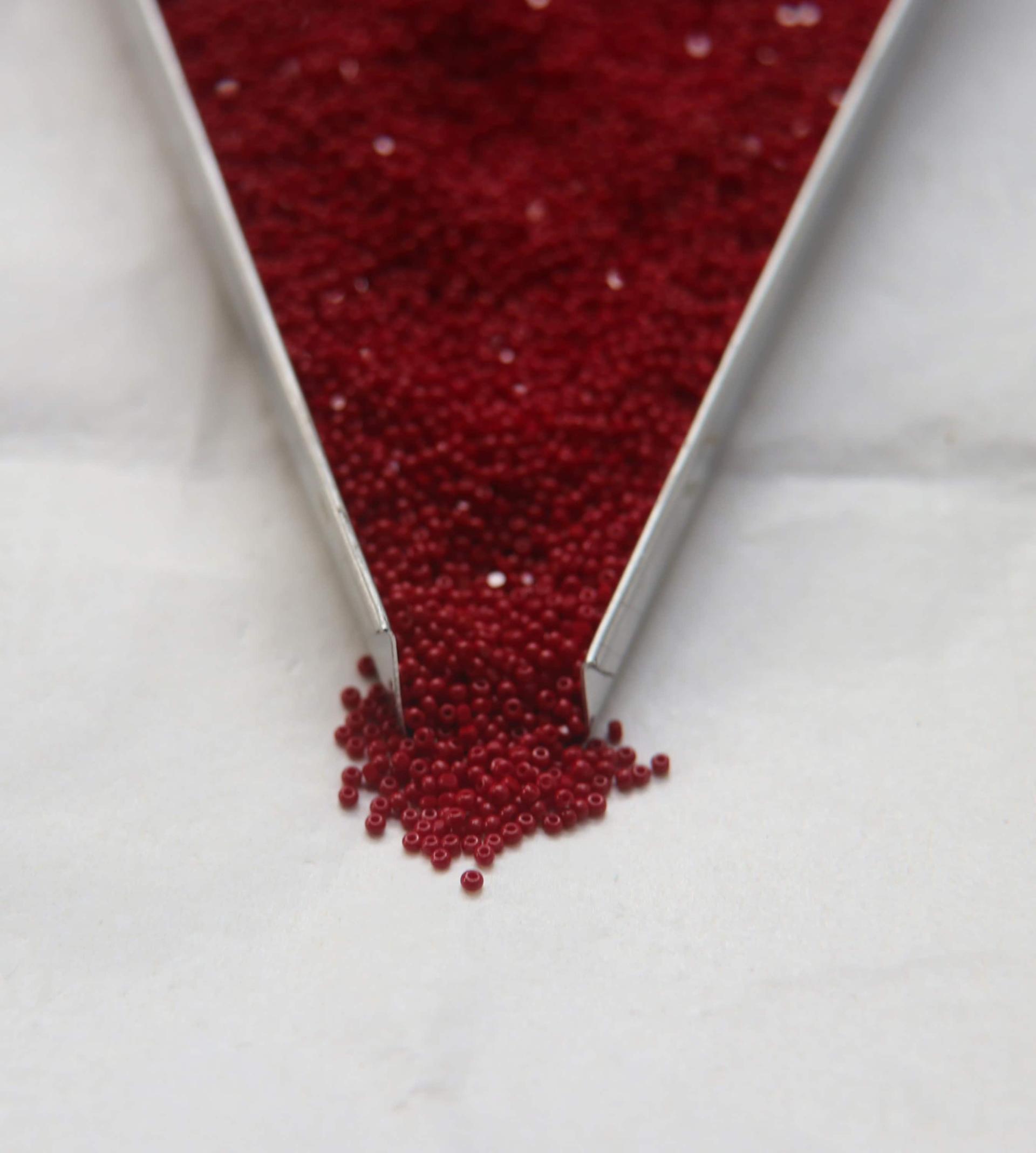13/0 Charlotte Cut Beads Opaque Garnet 5/10/20/50/250/500 Grams craft supplies, jewelry making, embroidery materials, vintage beads
