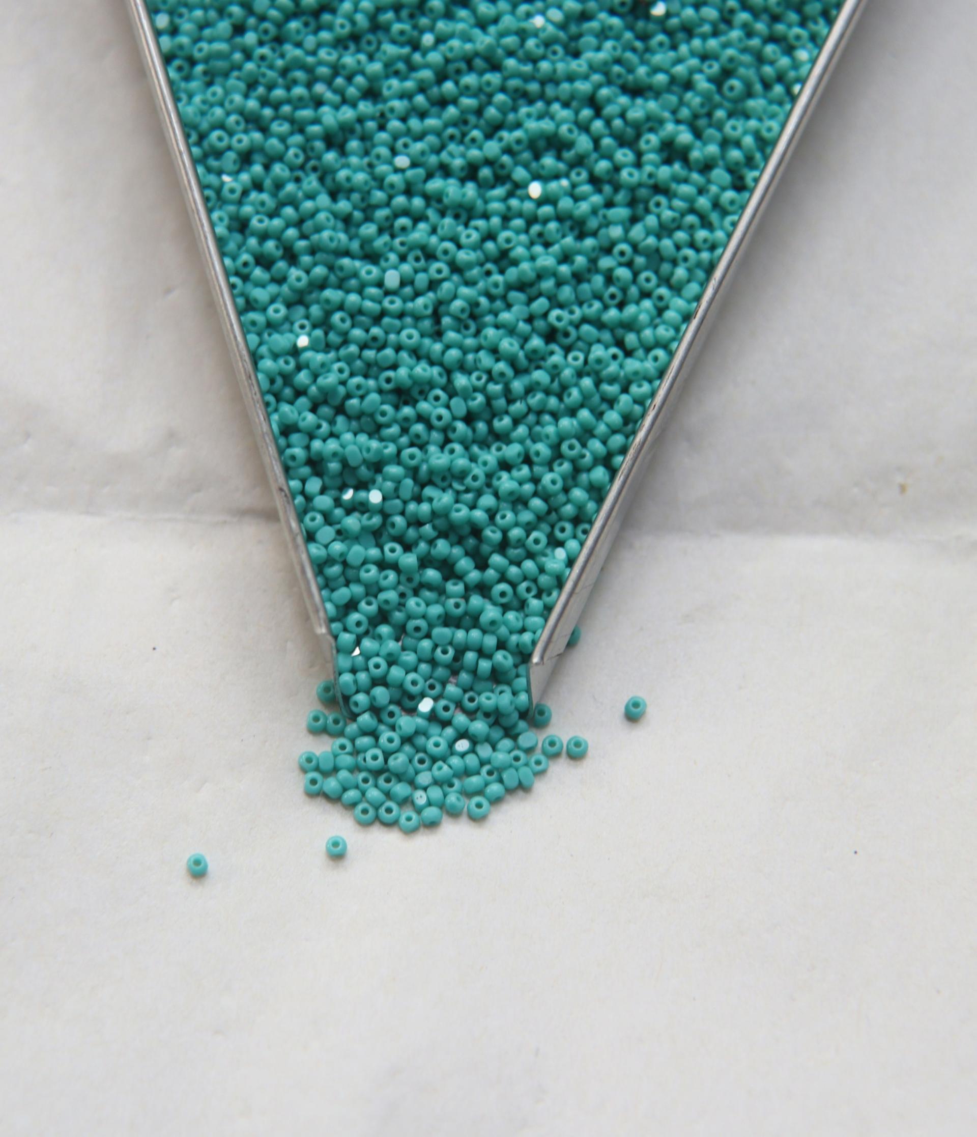 13/0 Charlotte Cut Beads Opaque Aqua Green 5/10/20/50/250/500 Grams craft supplies, jewelry making, embroidery materials, vintage beads