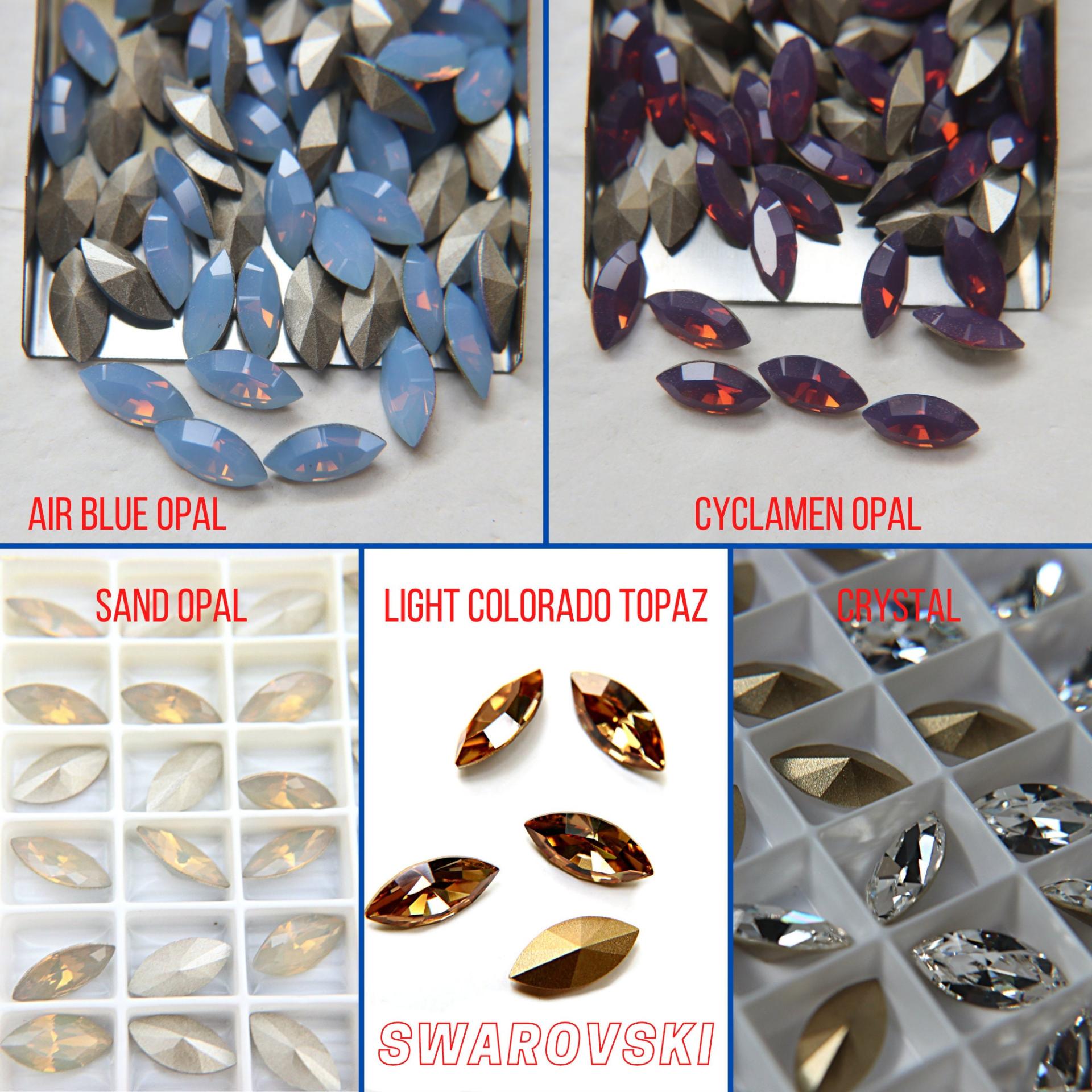 15x7 mm Swarovski fancy Navette Jewery making stones gemstones fancy opal stones