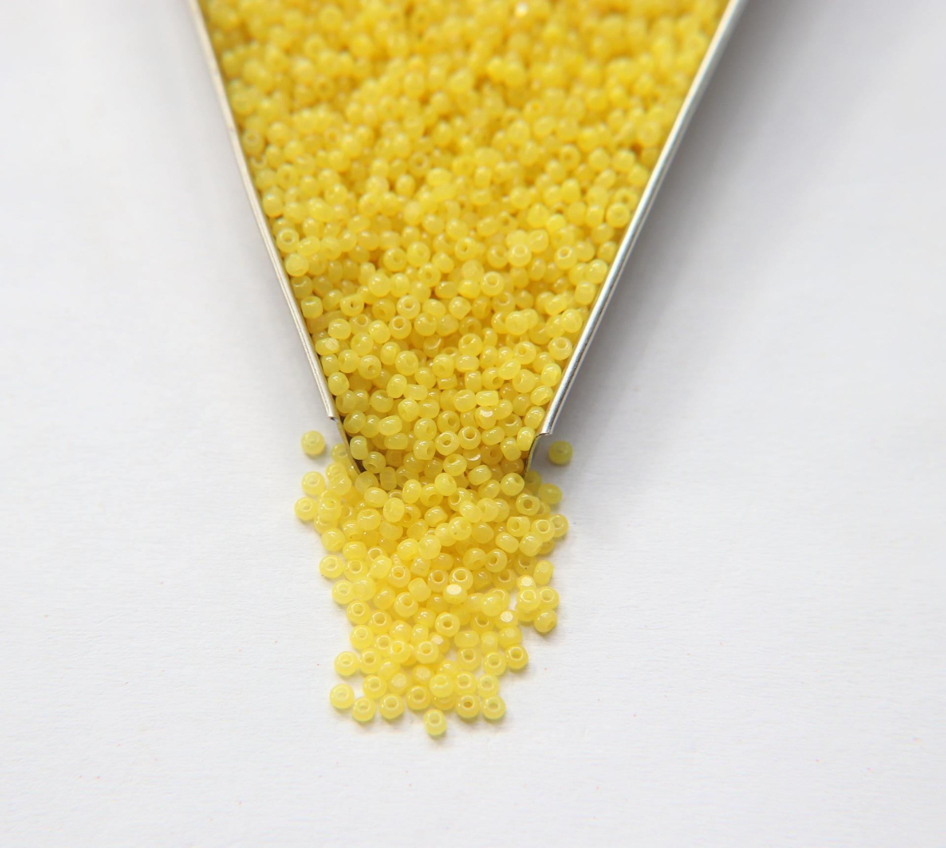 11/0 Charlotte True Cut Beads Yellow Opal 10/20/50/250/500 Grams Premium Seed beads, native supply