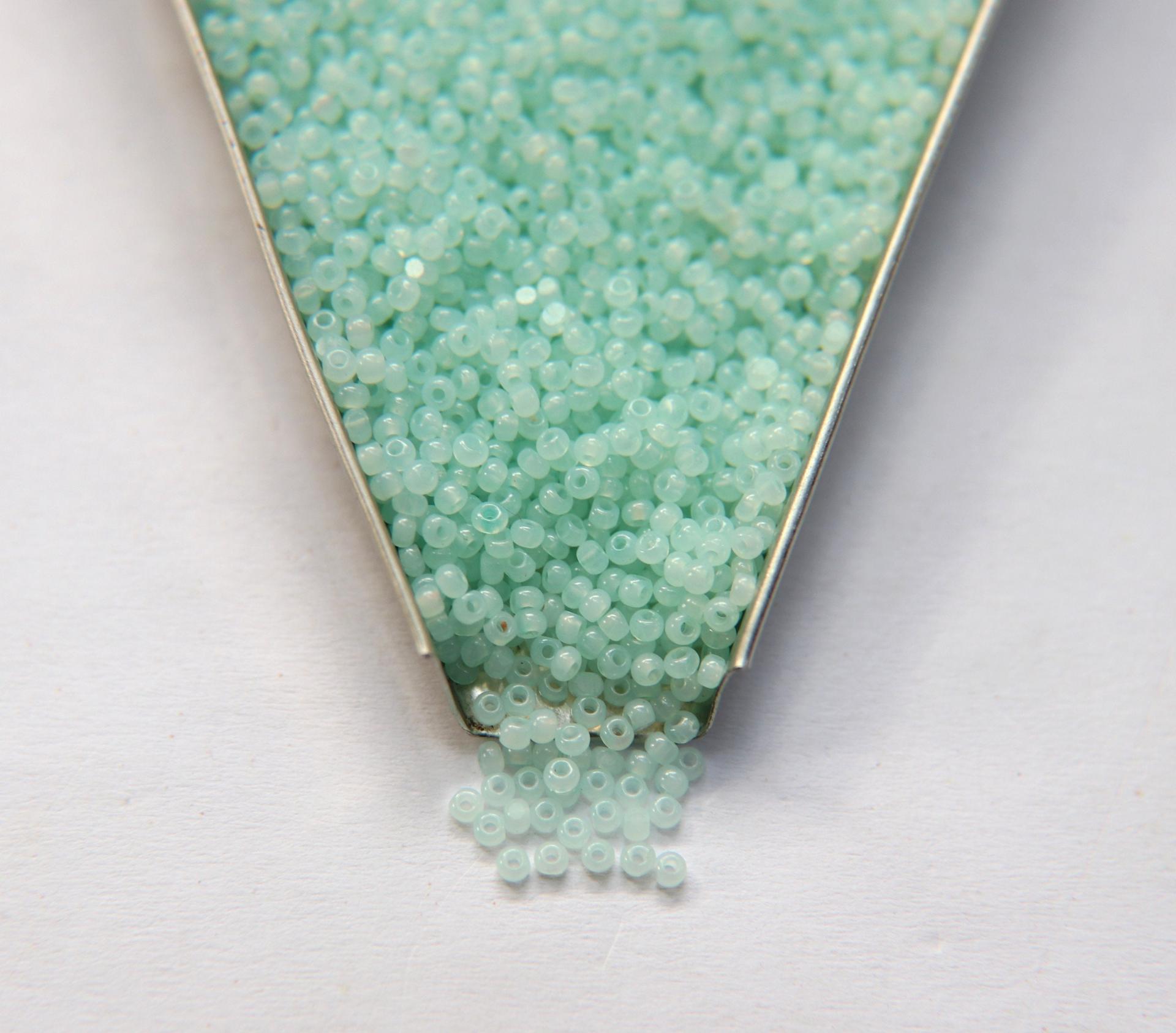 11/0 Charlotte True Cut Beads Mint Opal 10/20/50/250/500 Grams Premium Seed beads, native supply