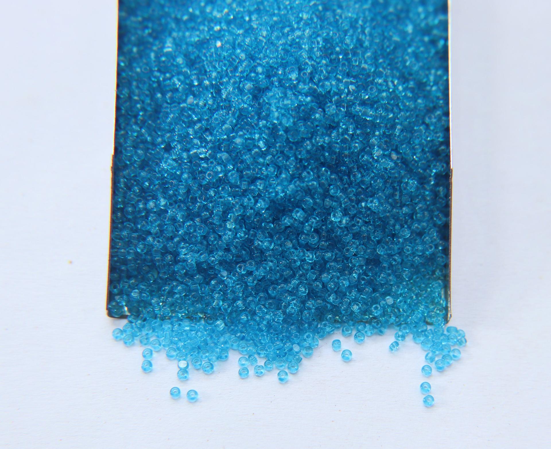 11/0 Charlotte true Cut Beads Transparent Light Medium Aqua 10/20/50/250/500 grams PREMIUM SEED Beads, vintage supplies
